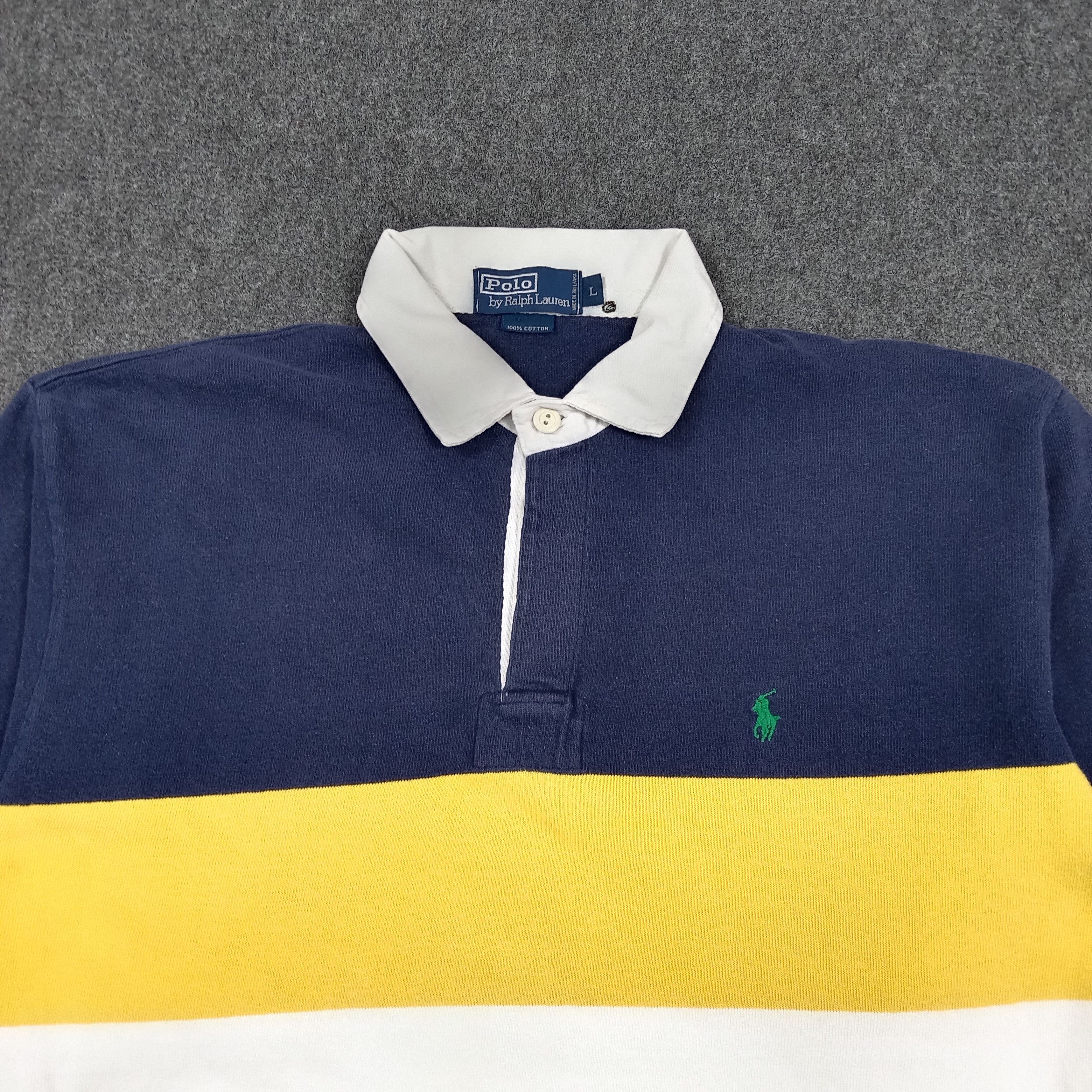 Polo Ralph Lauren Polo Ralph Lauren Striped Rugby Polos E1N17 Size US L / EU 52-54 / 3 - 2 Thumbnail