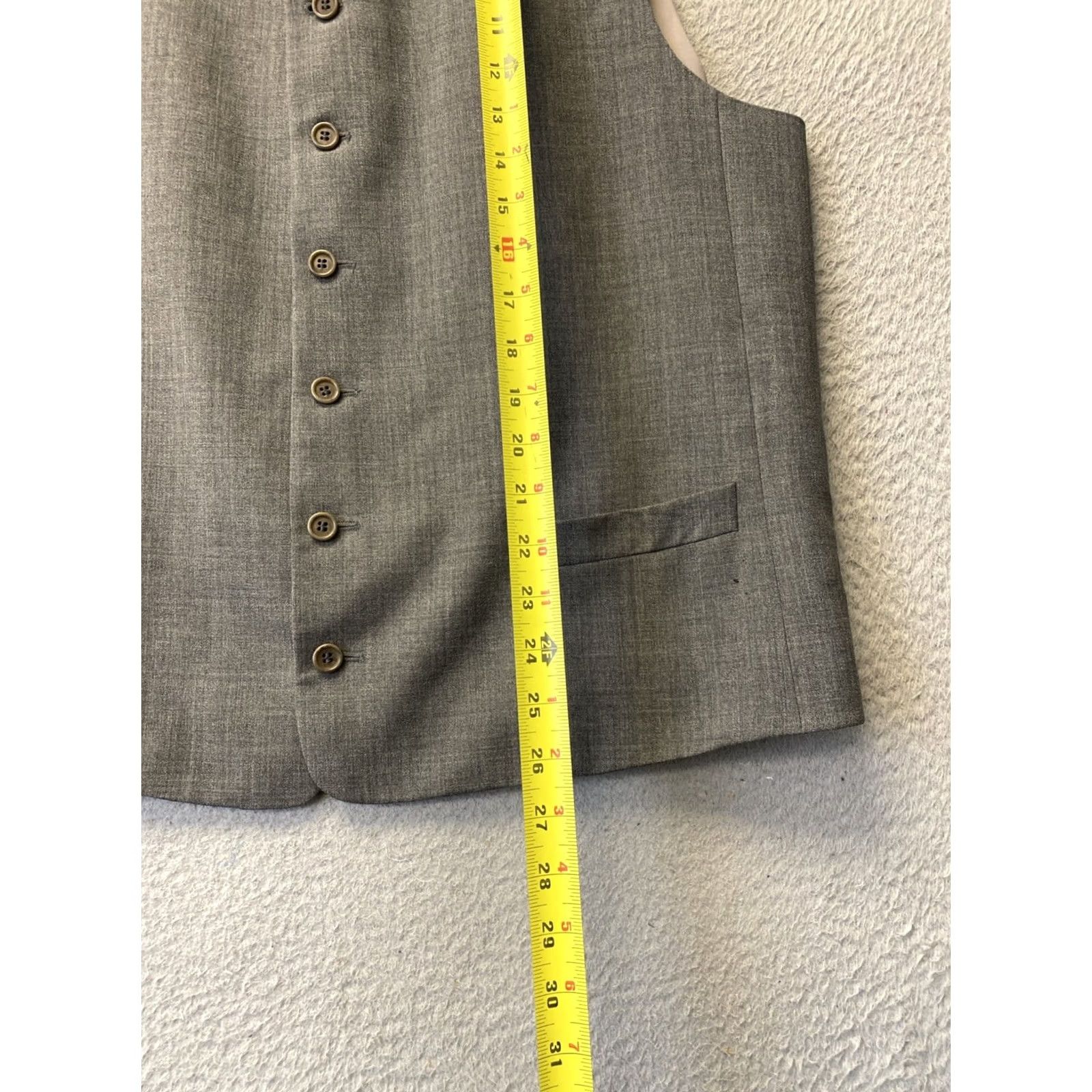 Hugo Boss HUGO BOSS Men's Wool Vest Waistcoat XL Gray Wool Waistcoat Mens 0694 Size US XL / EU 56 / 4 - 7 Thumbnail