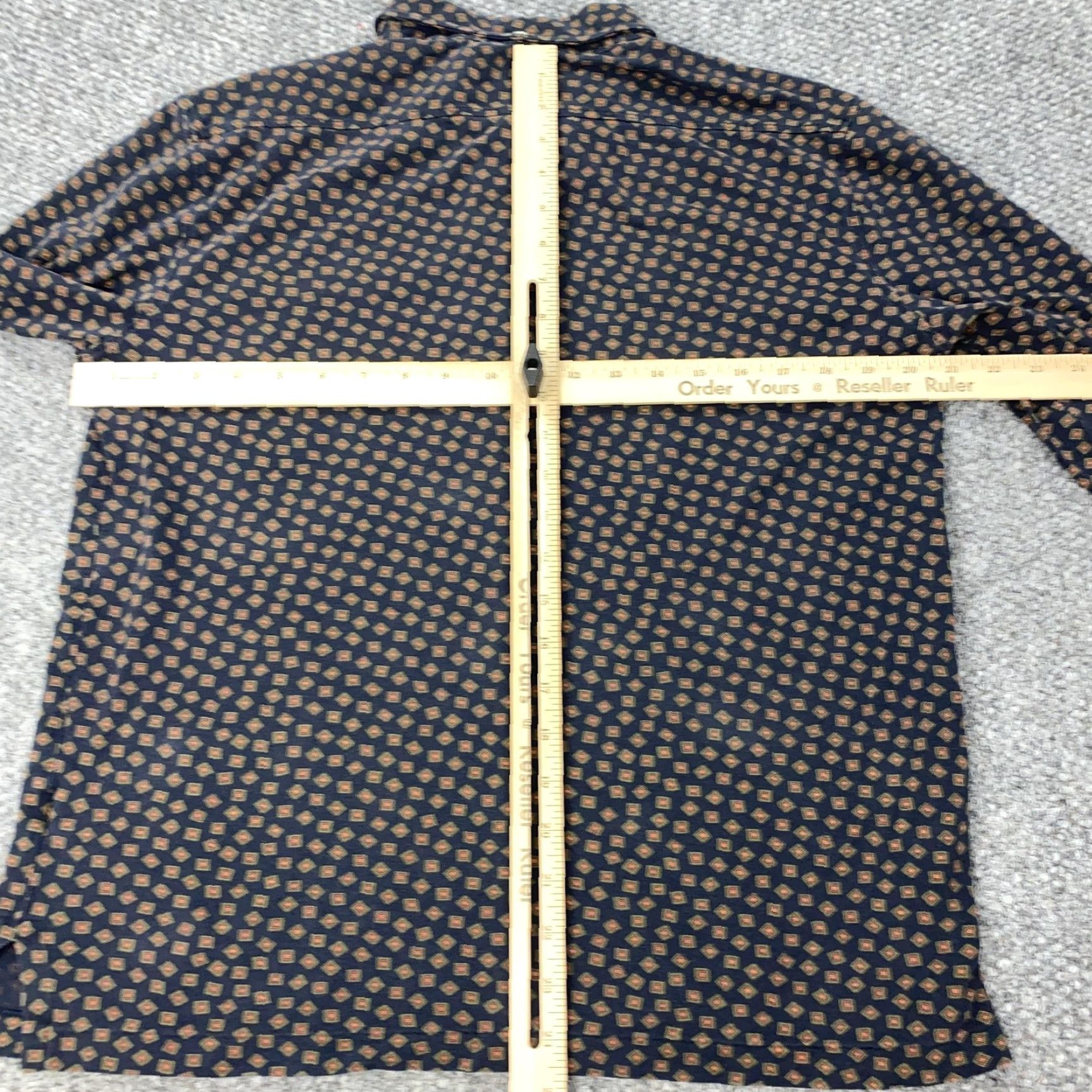 Ralph Lauren Ralph Lauren Button-Up Shirt Mens Medium Blue Brown Geometric Print Long Sleeve Casual Size US M / EU 48-50 / 2 - 7 Thumbnail