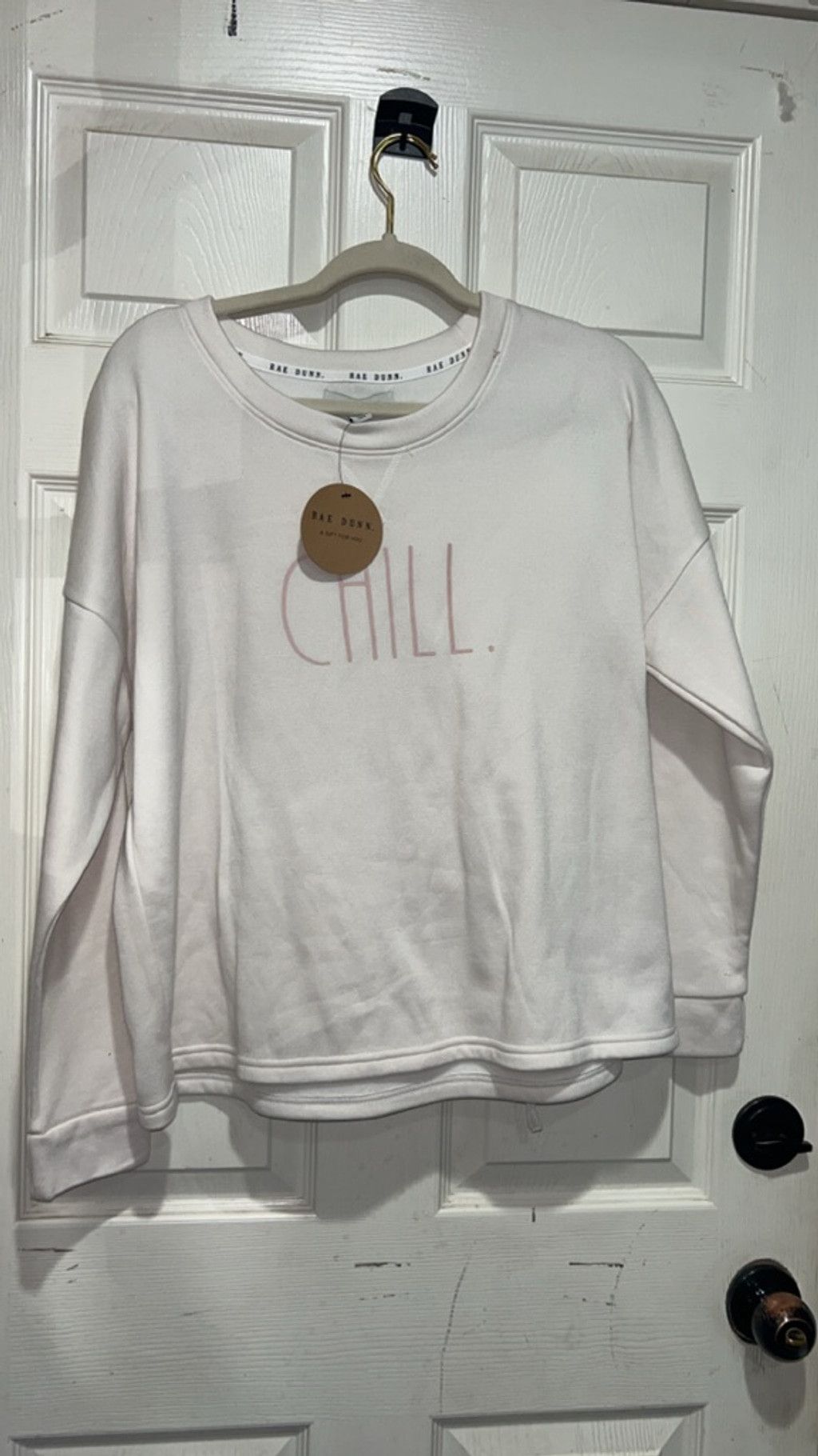 Other Women's Rae Dunn White & Pink Chill Sweatshirt set L Size L / US 10 / IT 46 - 1 Thumbnail
