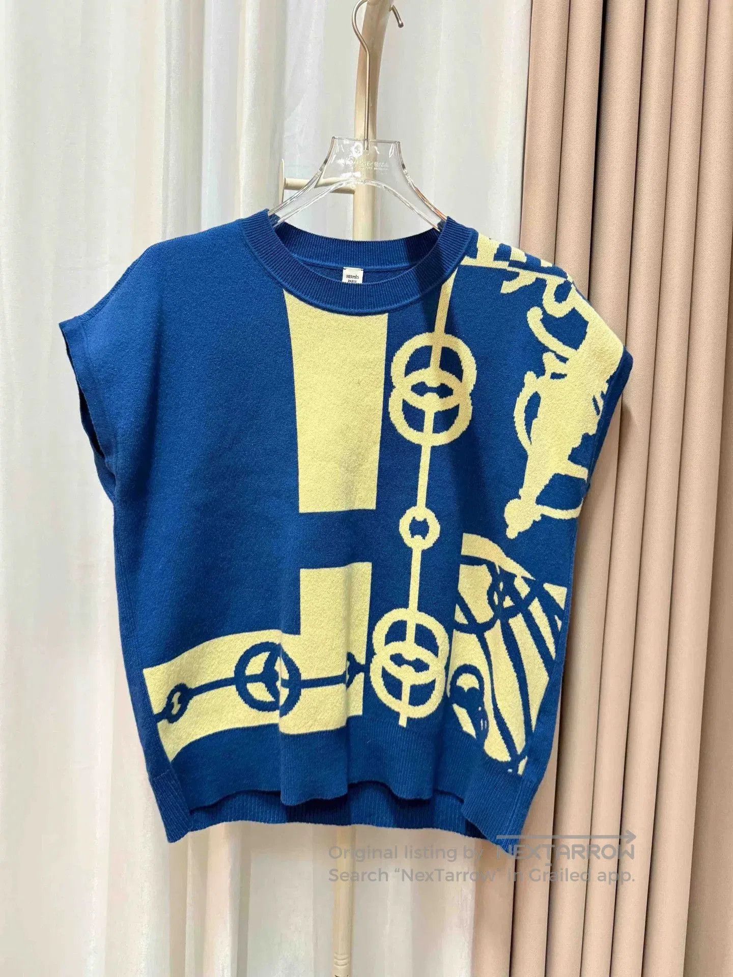 Hermes Hermes Blue Cashmere Sleeveless Vest. Size US S / EU 44-46 / 1 - 1 Thumbnail