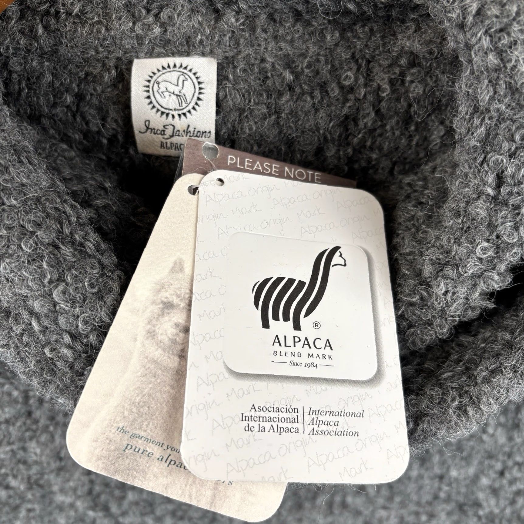 KangaROOS Inca Fashions Alpaca Hoodie Women S/XS Gray Pullover Kangaroo Pouch Knit Sweater Shawl Neck Regular Size XS/S Women Size S / US 4 / IT 40 - 3 Thumbnail