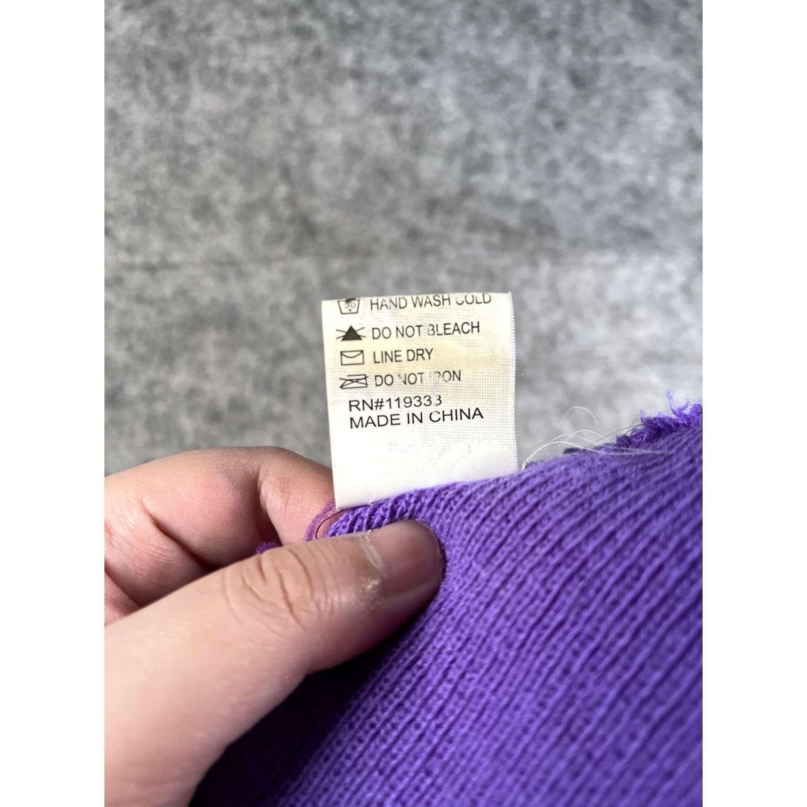 Vintage Knit Hat Beanie Unisex One Size Purple Striped Stretch Winter Warm Casual Size ONE SIZE - 8 Thumbnail
