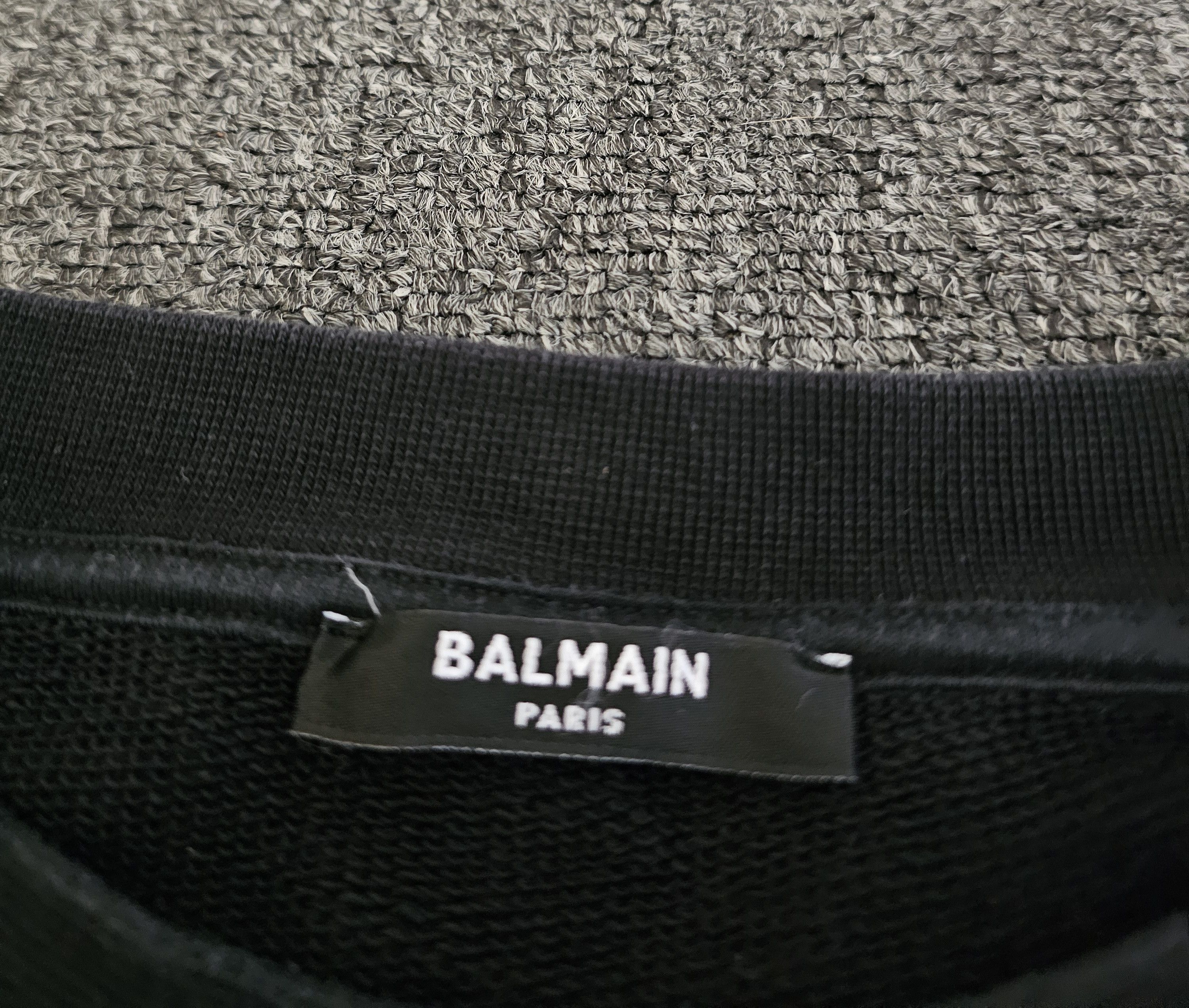 Balmain Balmain Men's Black Space Sweatshirt Size M Size US L / EU 52-54 / 3 - 3 Thumbnail