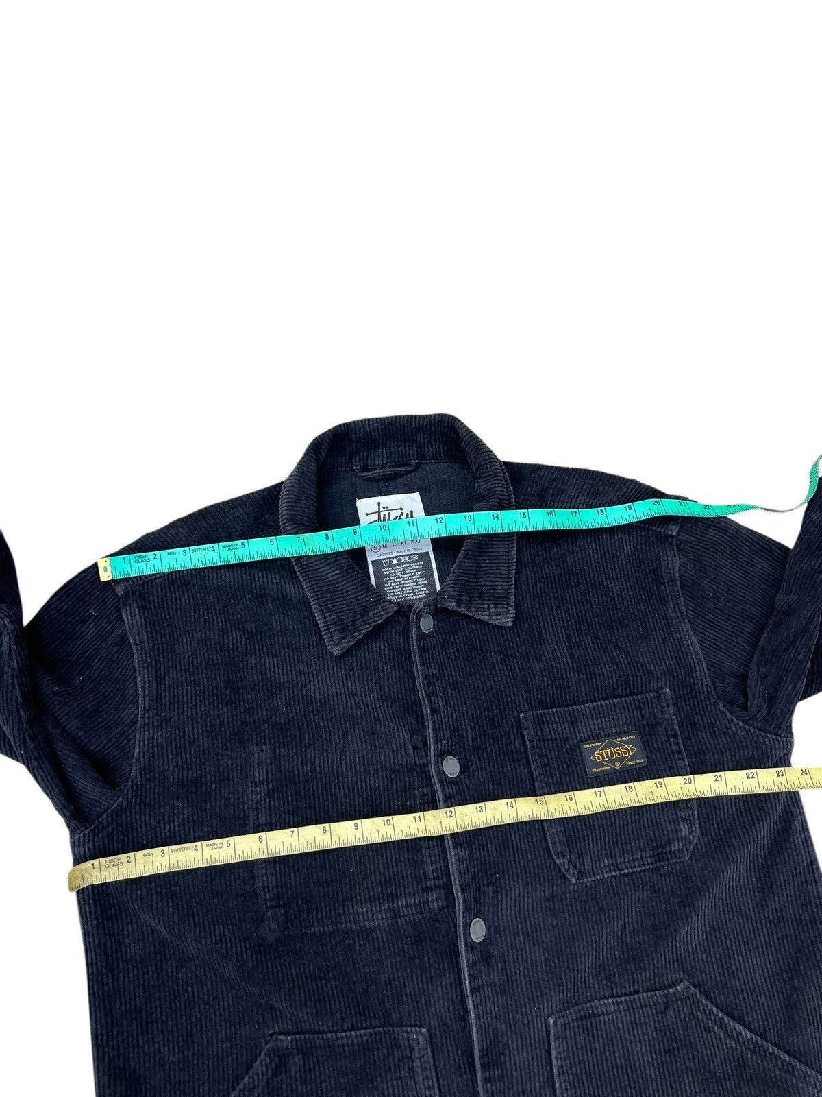 Stussy Vintage Y2K Stussy Fade Black 4 Pocket Corduroy Jacket Size US M / EU 48-50 / 2 - 4 Thumbnail