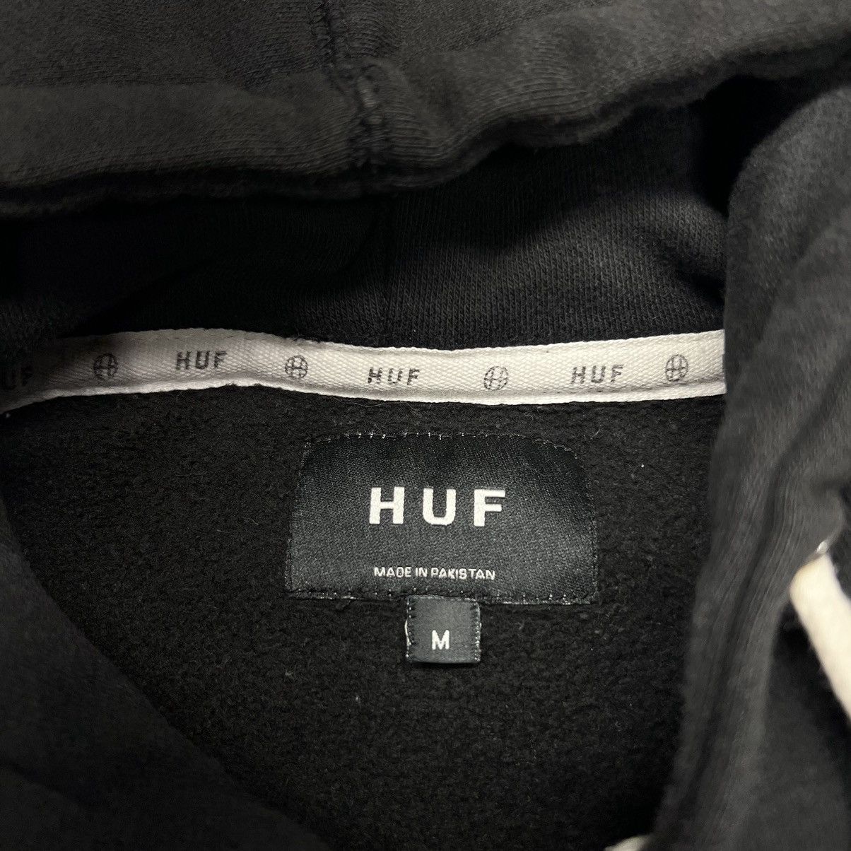 Huf Huf Sweatshirt Hoodie Black Full Zip Logo Embroidered Skate Size US M / EU 48-50 / 2 - 10 Thumbnail