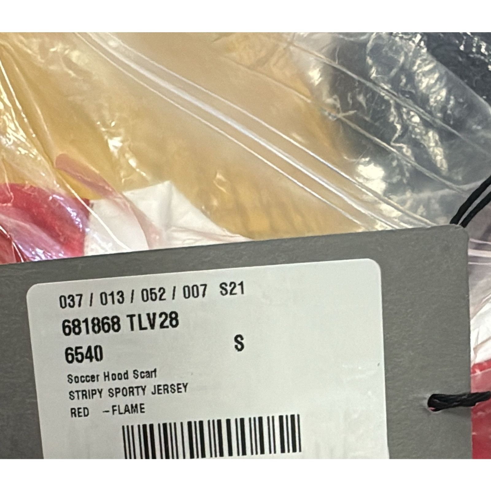 Balenciaga o1rshd1 Stripy Sporty Jersey Soccer Hood Scarf in Red Size ONE SIZE - 2 Thumbnail