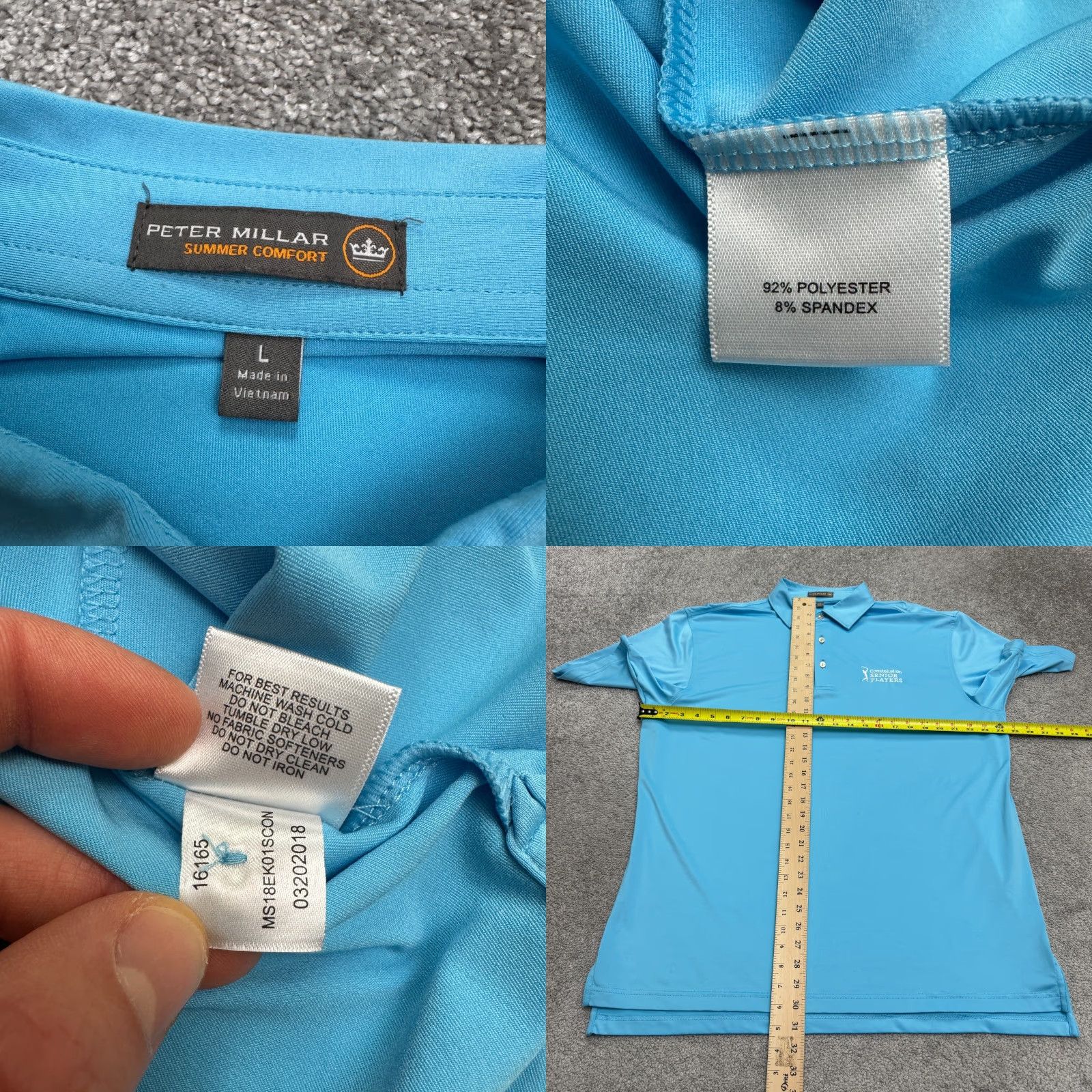 Peter Millar Peter Millar Summer Comfort Polo Shirt L Blue Constellation Short Sleeve Golf Men Regular Size US L / EU 52-54 / 3 - 8 Thumbnail
