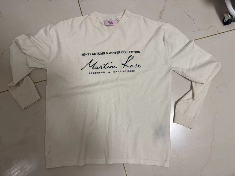 Martine Rose Martine rose White printed long sleeves Size S / US 4 / IT 40 - 1 Thumbnail