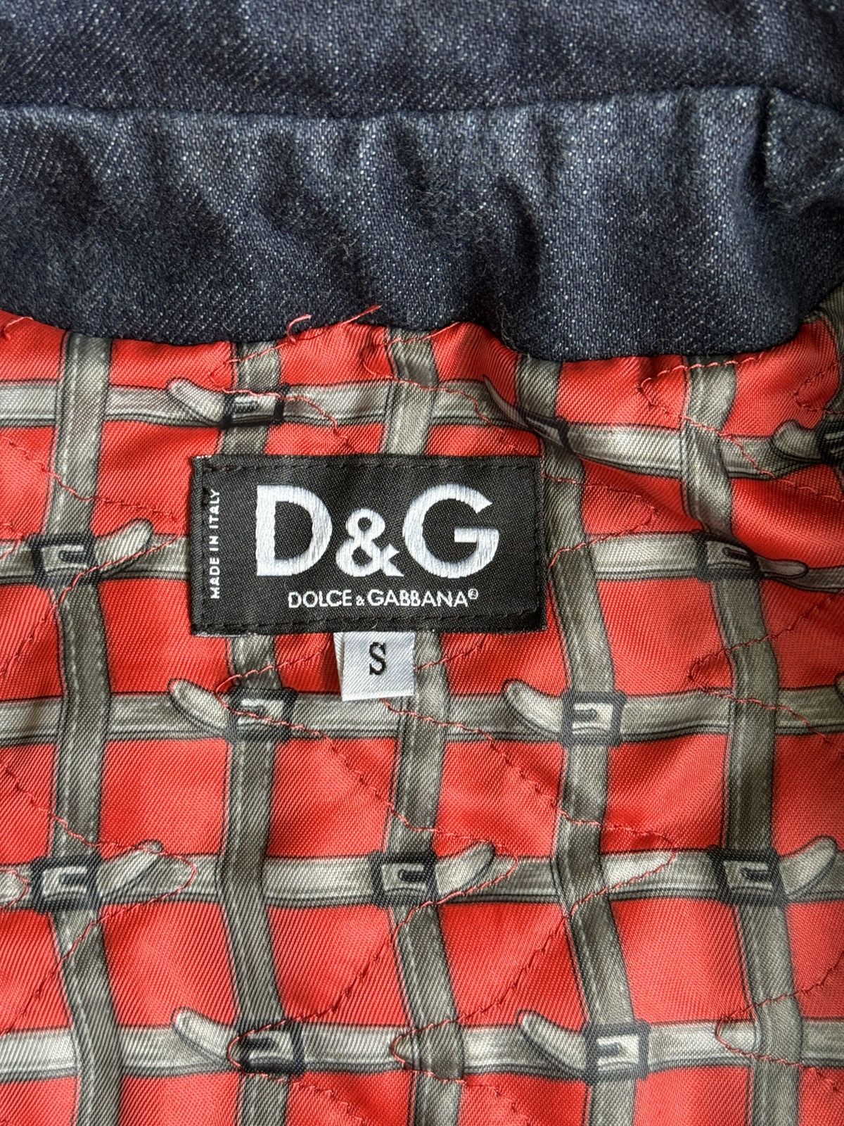 Dolce & Gabbana Vintage 00s Dolce & Gabbana Denim Biker Trench Coat Jacket Size S / US 4 / IT 40 - 13 Thumbnail