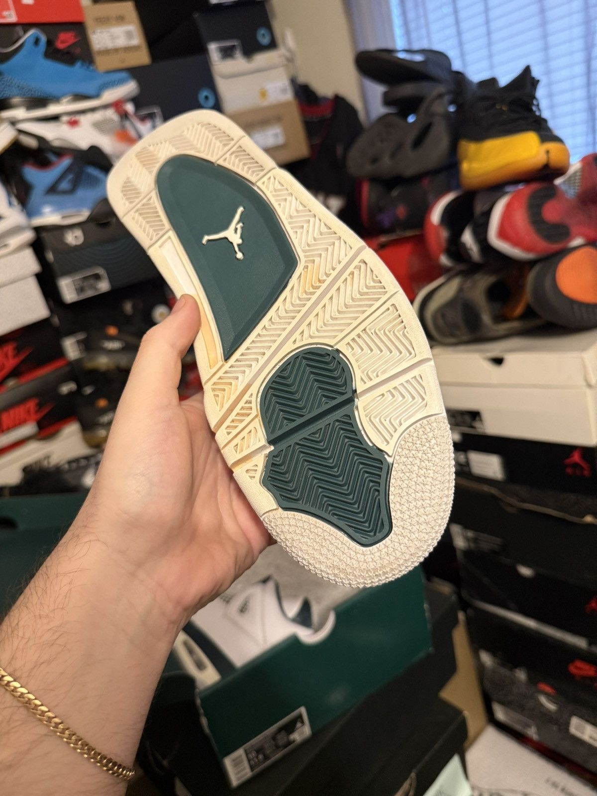 Jordan Brand Jordan retro 4 oxidized green sz 10 Size US 10 / EU 43 - 5 Thumbnail