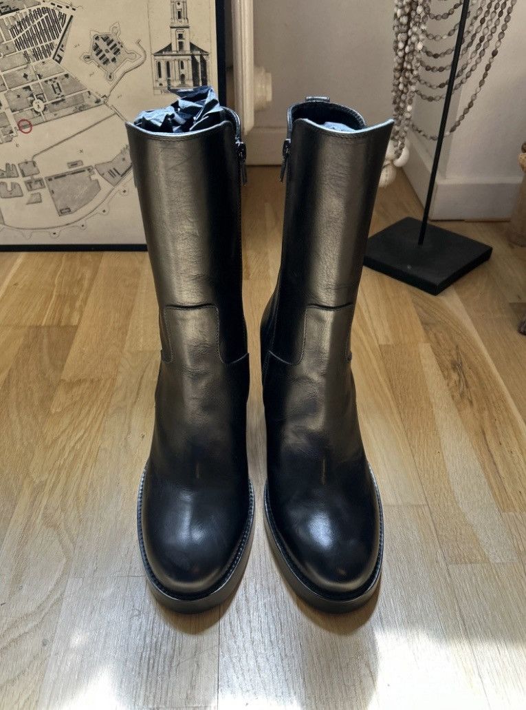 Ann Demeulemeester Beautiful leather calf height boots Size US 11 / IT 41 - 4 Thumbnail