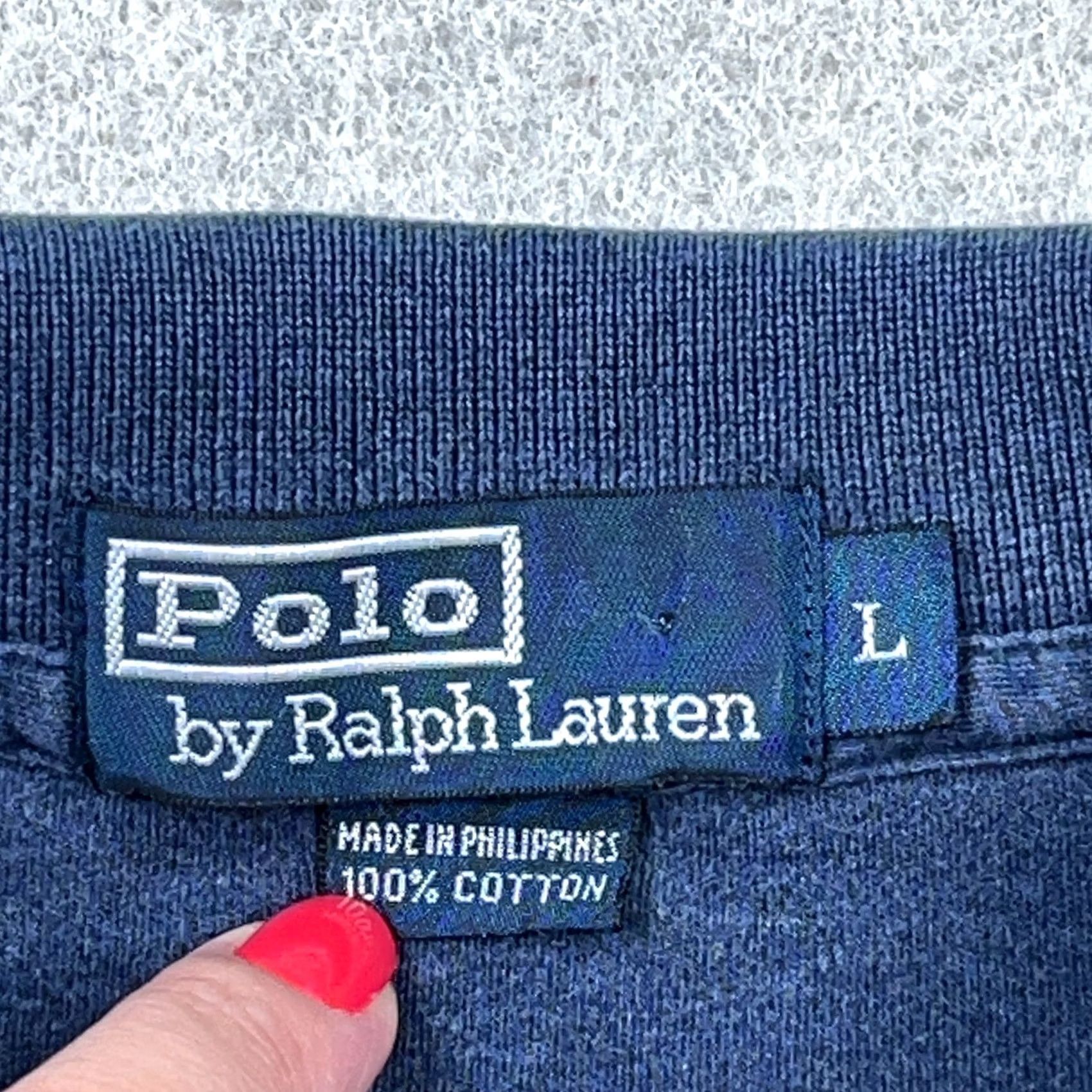 Polo Ralph Lauren Ralph Lauren Polo Shirt Men Large Blue Long Sleeve Solid Blue Polo Shirt Rugby Pony B9 Size US L / EU 52-54 / 3 - 3 Thumbnail