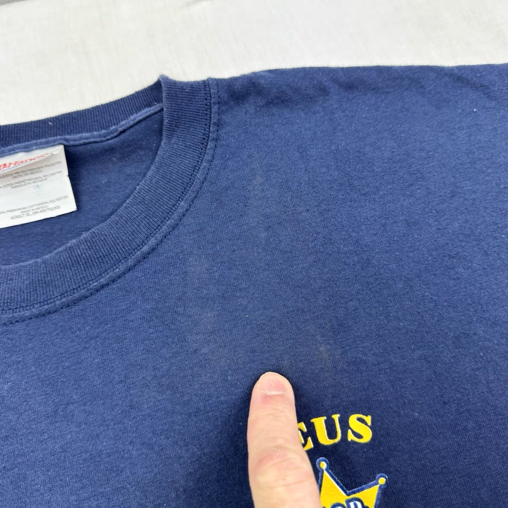 Hanes VINTAGE Hanes T-Shirt Adult XL Blue Cartoon Graphic Anti Birth Defects 90s Y2K Mens Size US XL / EU 56 / 4 - 5 Thumbnail