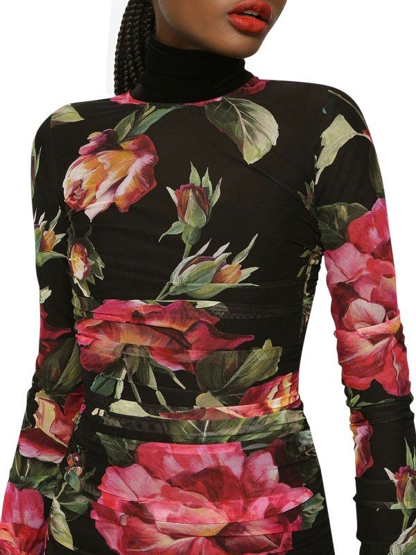 Dolce & Gabbana o1y0825 Mini Dress in Multicolor Size L / US 10 / IT 46 - 2 Thumbnail