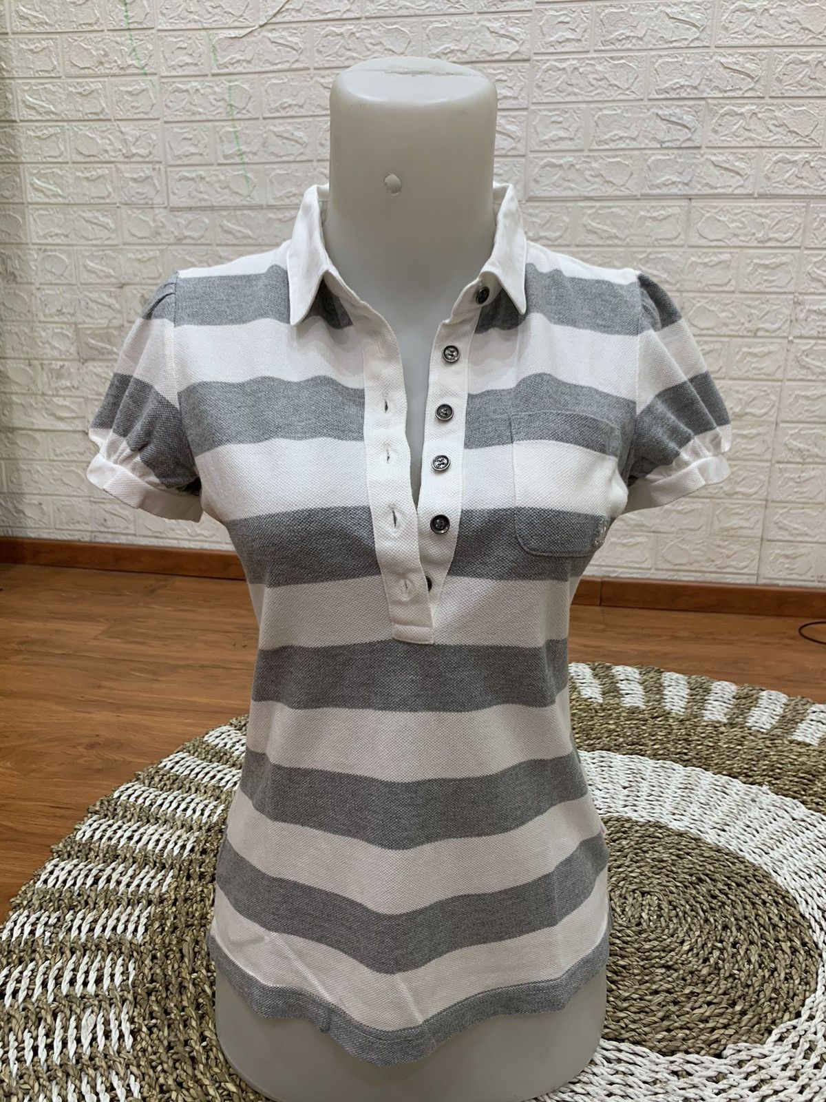 Burberry Burberry London Blue Label big stripe pocket polo shirt Size XS / US 0-2 / IT 36-38 - 2 Thumbnail