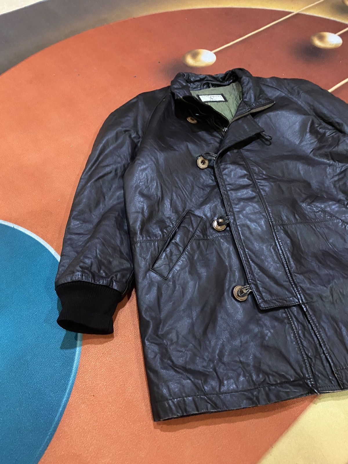 Valentino Vintage Valentino Uomo Black Leather Coat – Quilted Liner Size US L / EU 52-54 / 3 - 15 Thumbnail