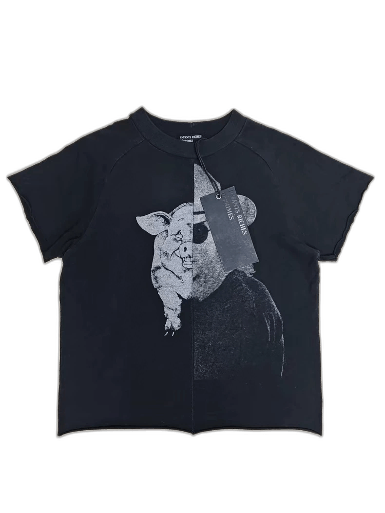 Enfants Riches Deprimes half pig half human graphic short sleeve tee Size US S / EU 44-46 / 1 - 1 Thumbnail
