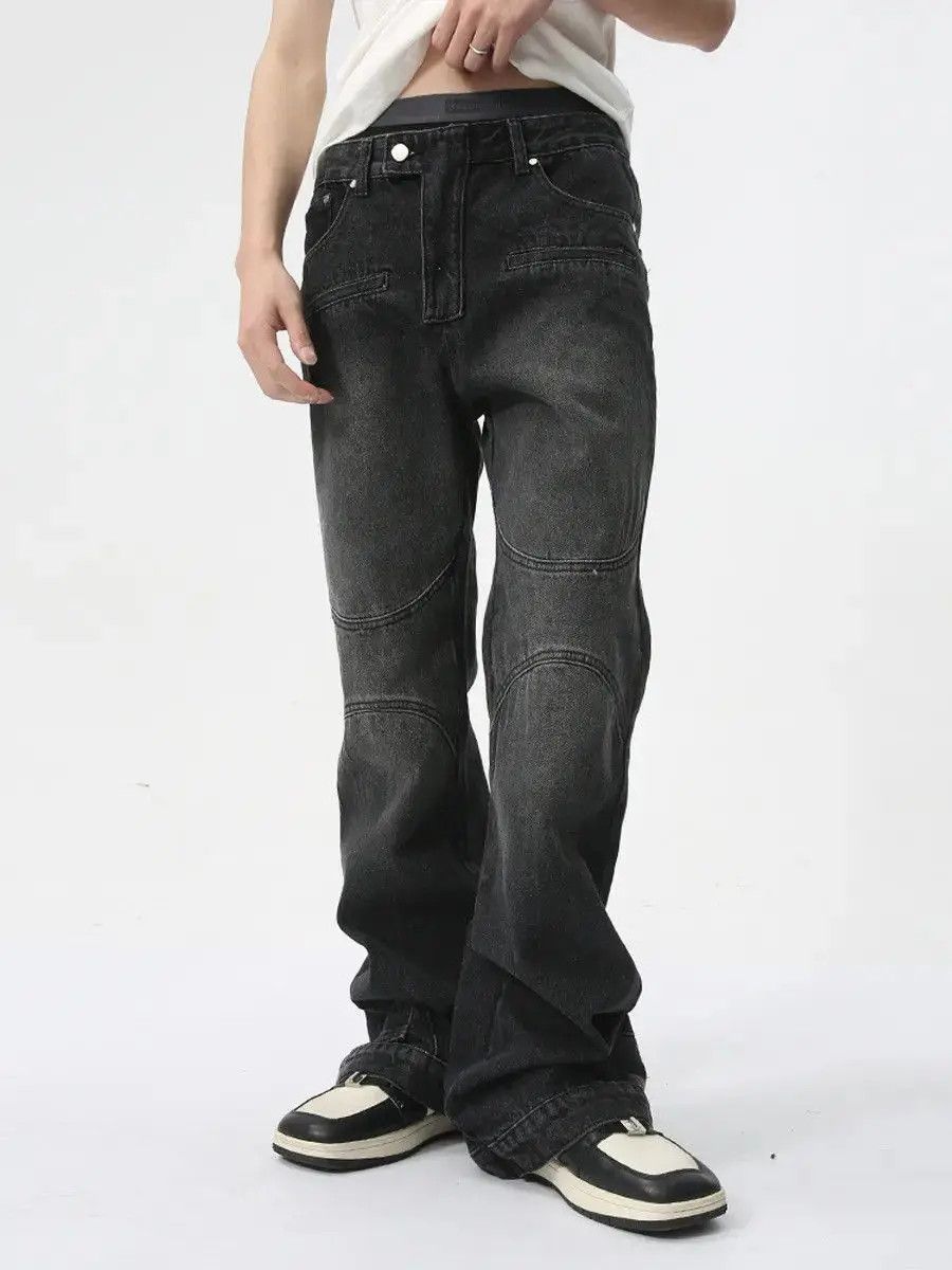 Japanese Brand Retro loose pocket micro flared jeans Size US 32 / EU 48 - 5 Thumbnail