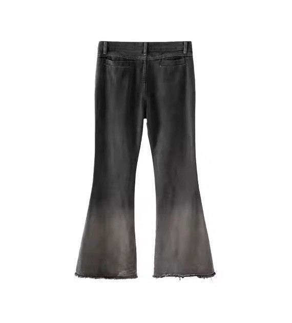 Designer × Japanese Brand Streetwear Grey Baggy Flared Jean Size US 33 - 6 Thumbnail