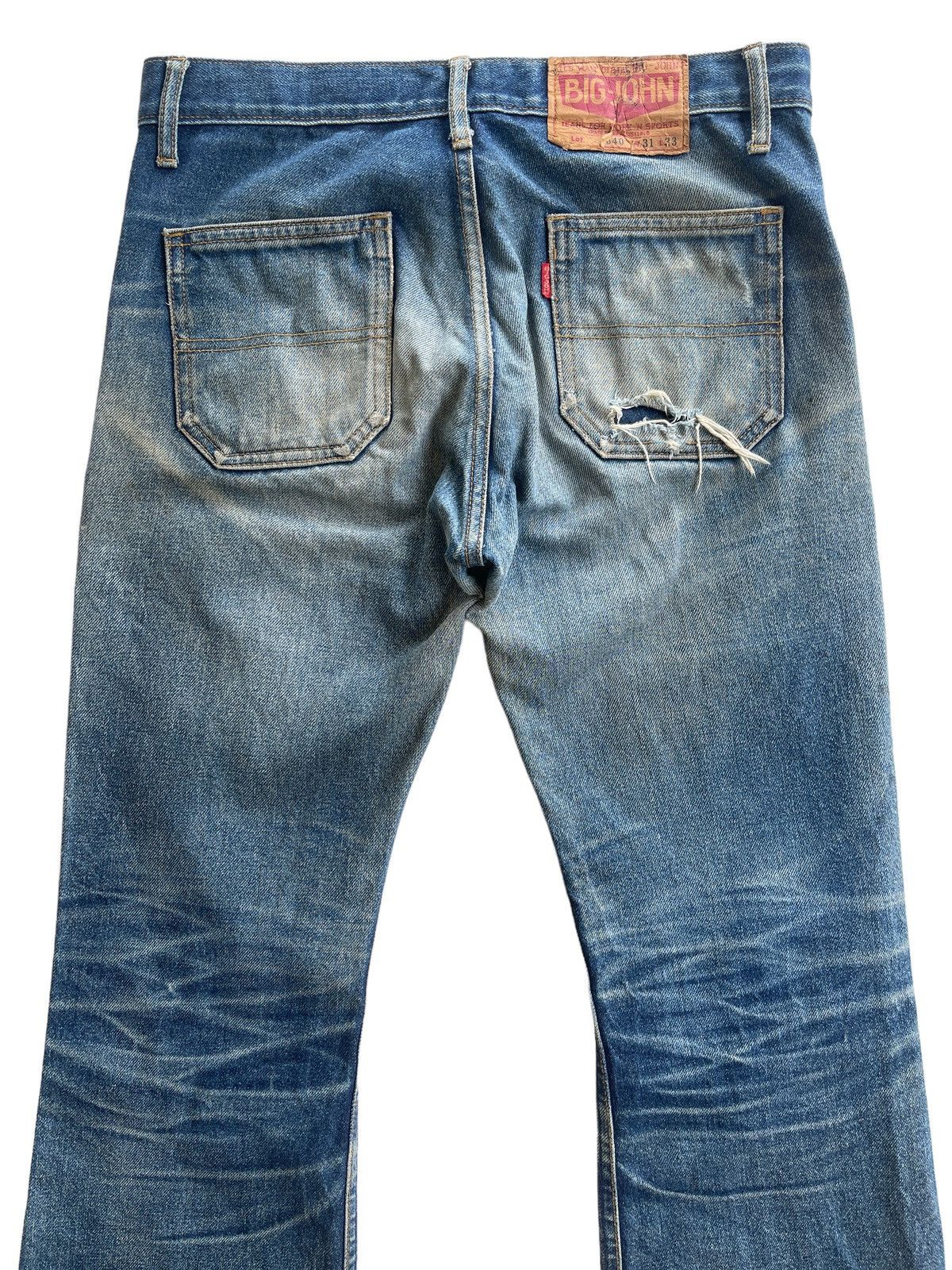 Big John Vintage Distressed Flare Denim Size US 30 / EU 46 - 4 Thumbnail