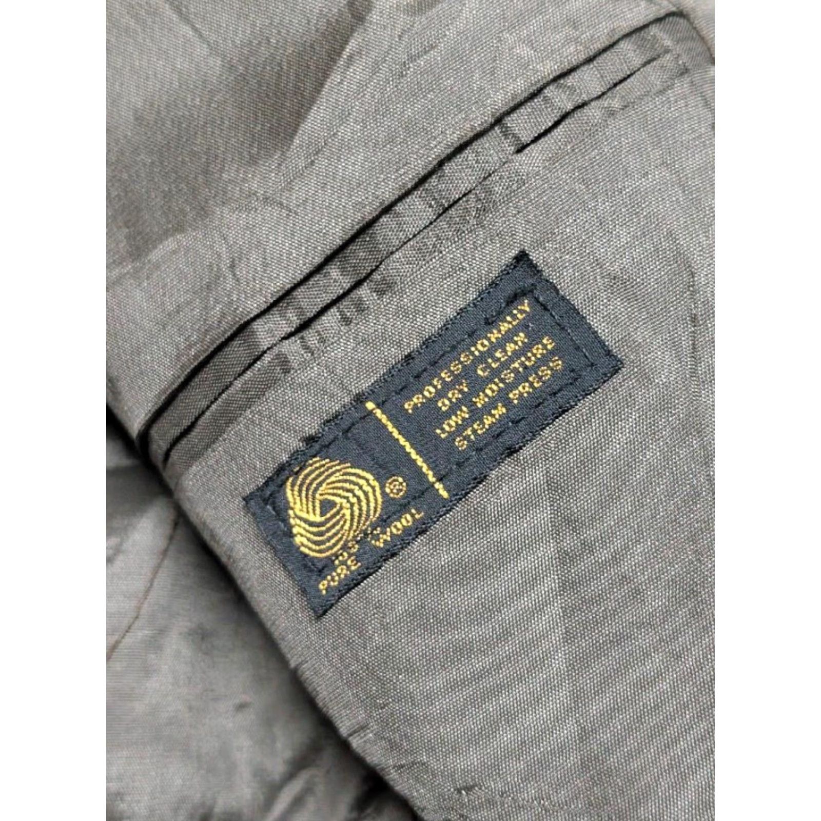 Levi's VINTAGE Levi's Tweed Blazer Mens 44L Gray Herringbone Wool Tweed Two-Button Notch Single-Vented Long Sportscoat US Made Size 44R - 5 Thumbnail