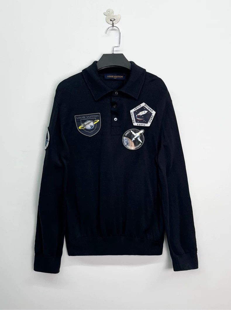 Louis Vuitton Astronaut Embroidered Polo Sweater - dmc