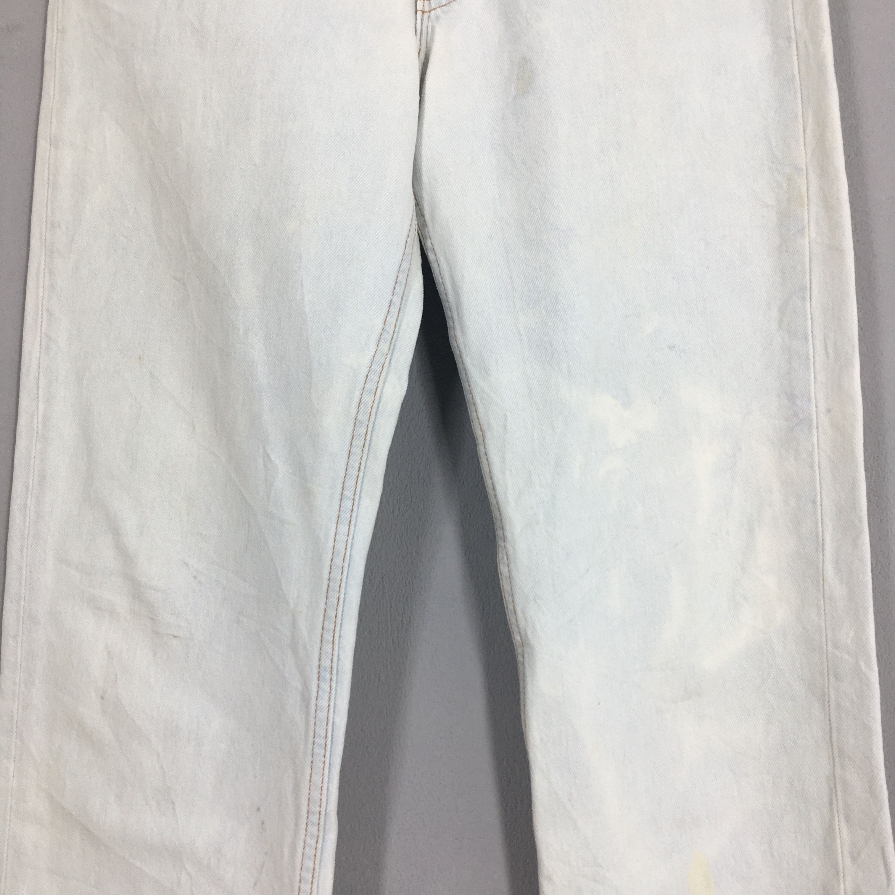 Levi's Size 29x27 Vintage 90s Levi's 501 Pale Blue Jeans S1932 Size US 29 - 3 Thumbnail