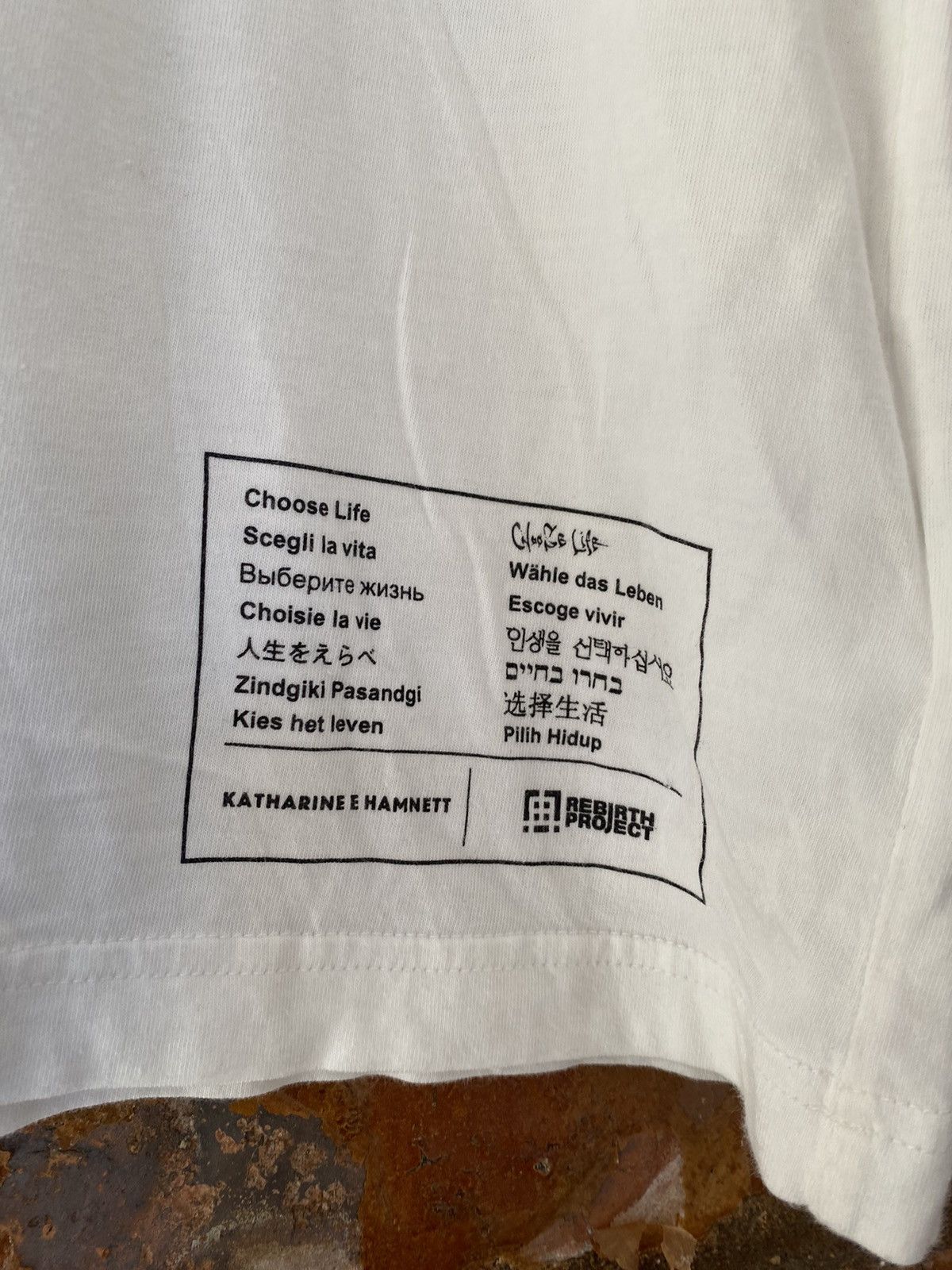 Katharine Hamnett London 1990s Save Africa Poem tee Size US M / EU 48-50 / 2 - 5 Thumbnail
