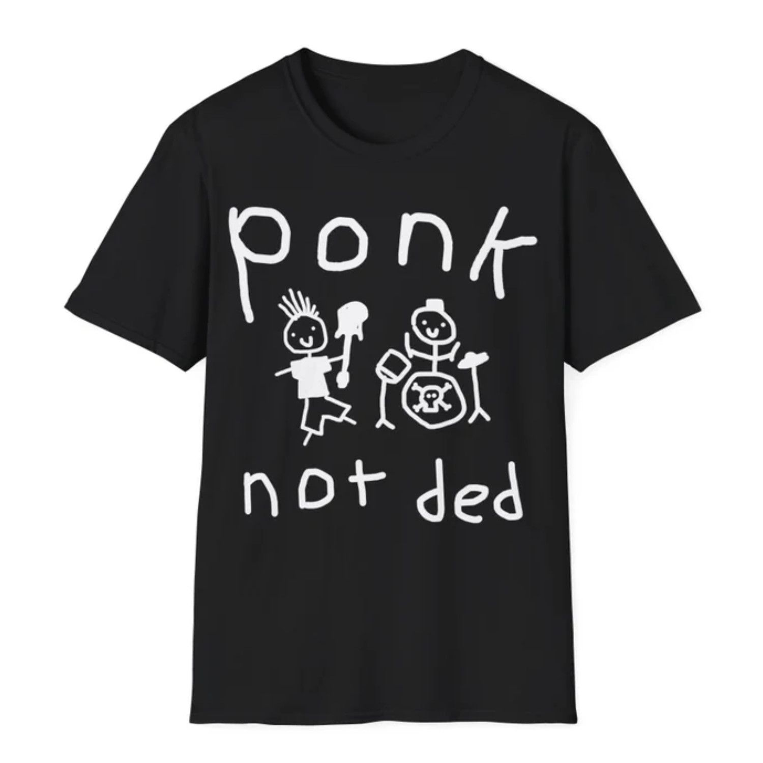 Japanese Brand Ponk not ded shirt, death metal tee, funny tee Size US L / EU 52-54 / 3 - 4 Thumbnail