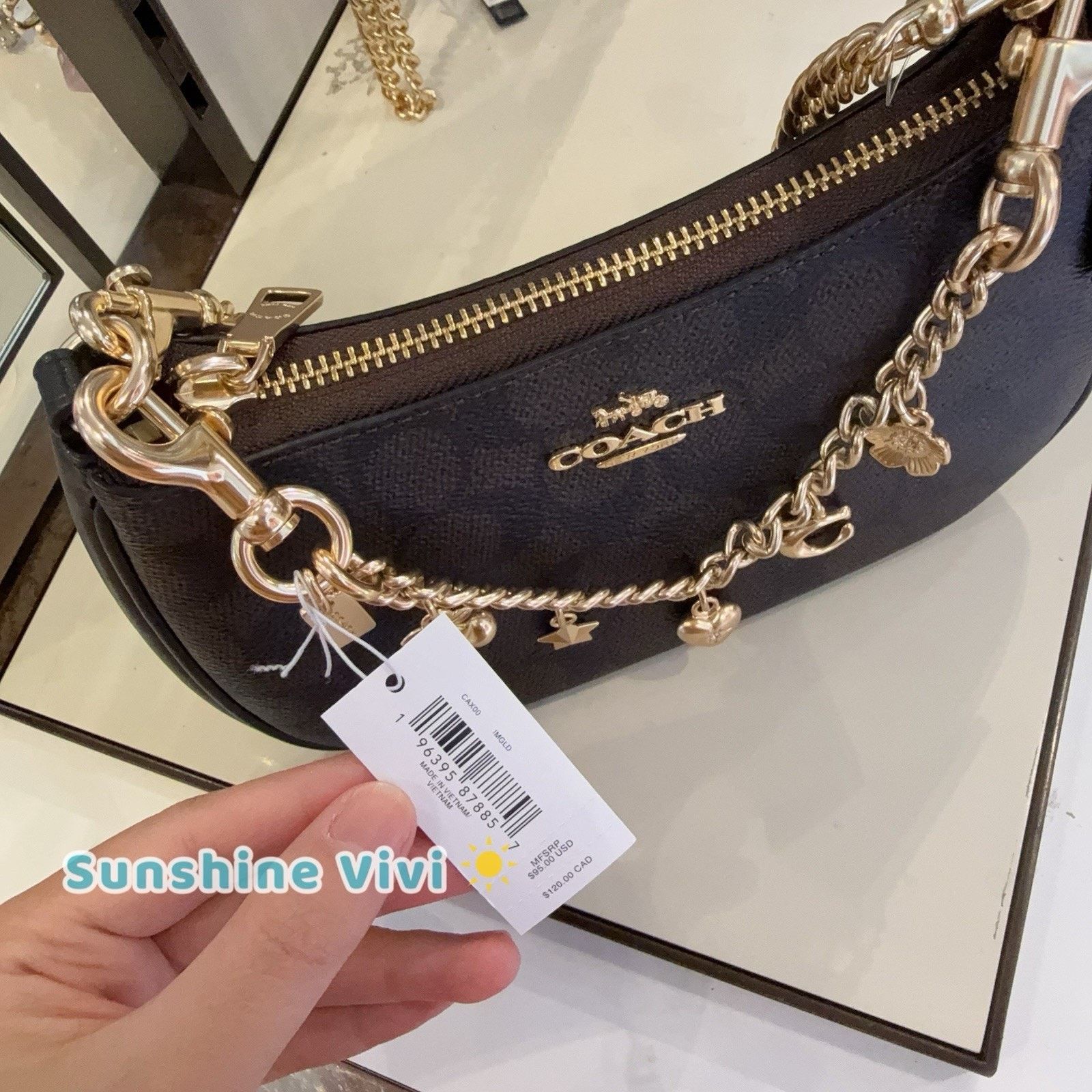 Coach NWT Bundle Coach Teri Mini Bag CW323 & CAX00 Chain Gold Size ONE SIZE - 16 Thumbnail