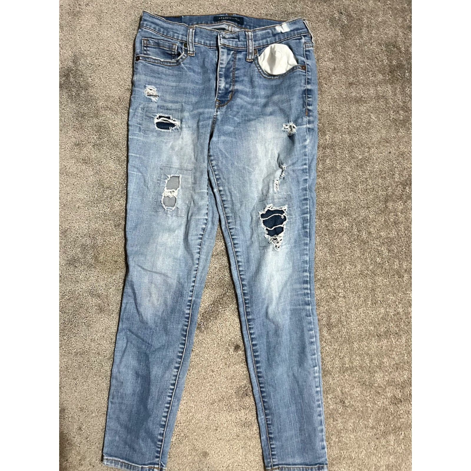 Aeropostale AEROPOSTALE Jegging Denim Jeans Women Size 6 Regular Mid Rise 26" Waist 27" Inseam Blue Small Logo Pocket 5-Pocket N/A Womens Size 28" / US 6 / IT 42 - 4 Thumbnail