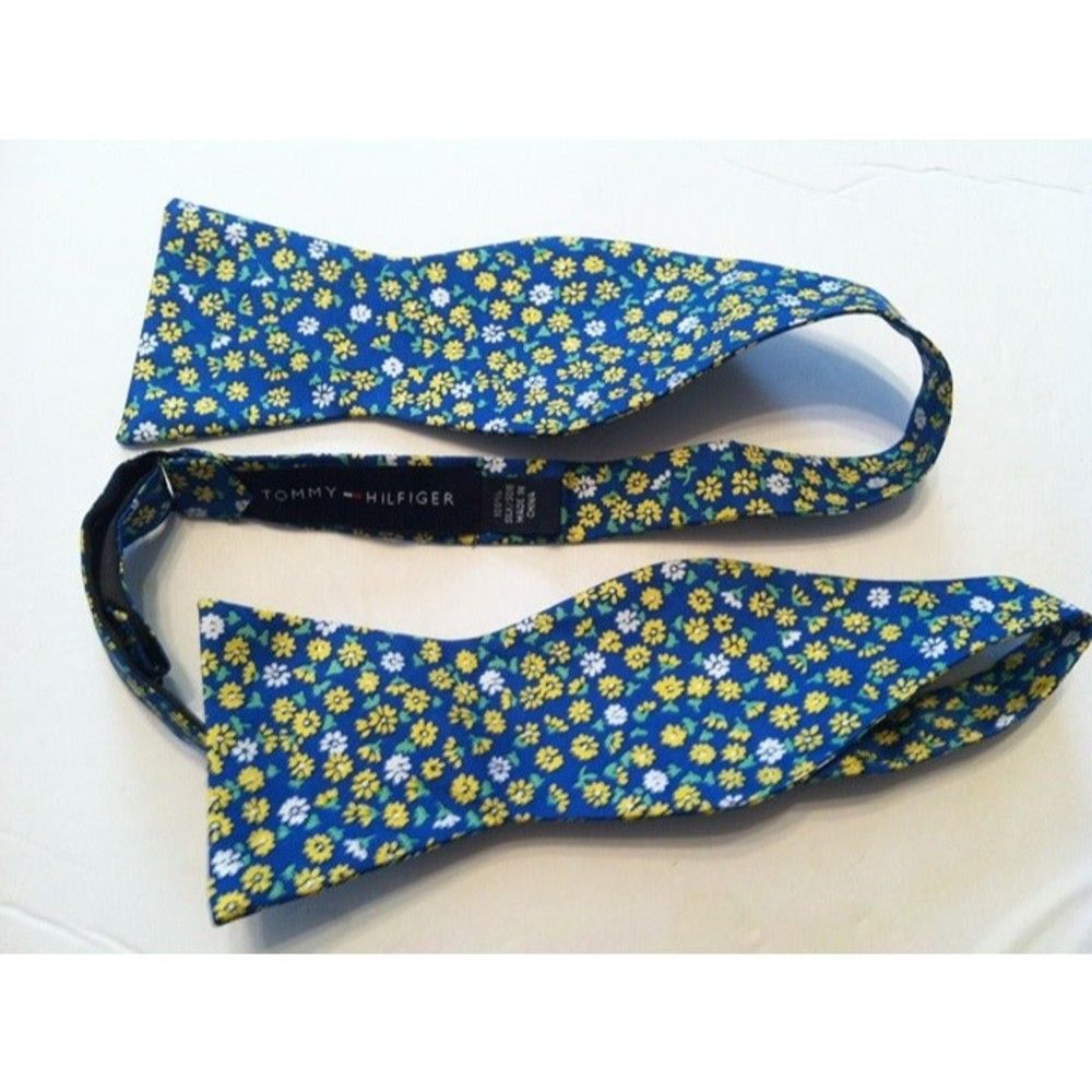 Tommy Hilfiger TOMMY HILFIGER MULTICOLOR 100%SILK BOW TIE Size ONE SIZE - 2 Thumbnail