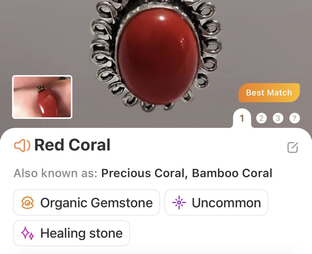 Handmade Handcrafted vintage bead red coral dragon blood necklace Size ONE SIZE - 6 Thumbnail