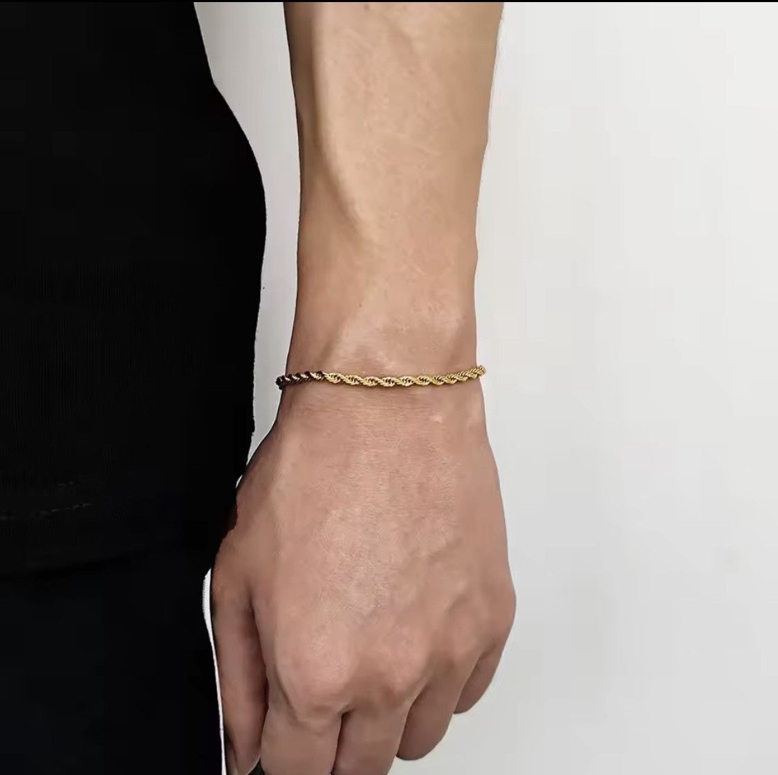 Jewelry Rope Chain Gold Bracelet Size ONE SIZE - 3 Thumbnail
