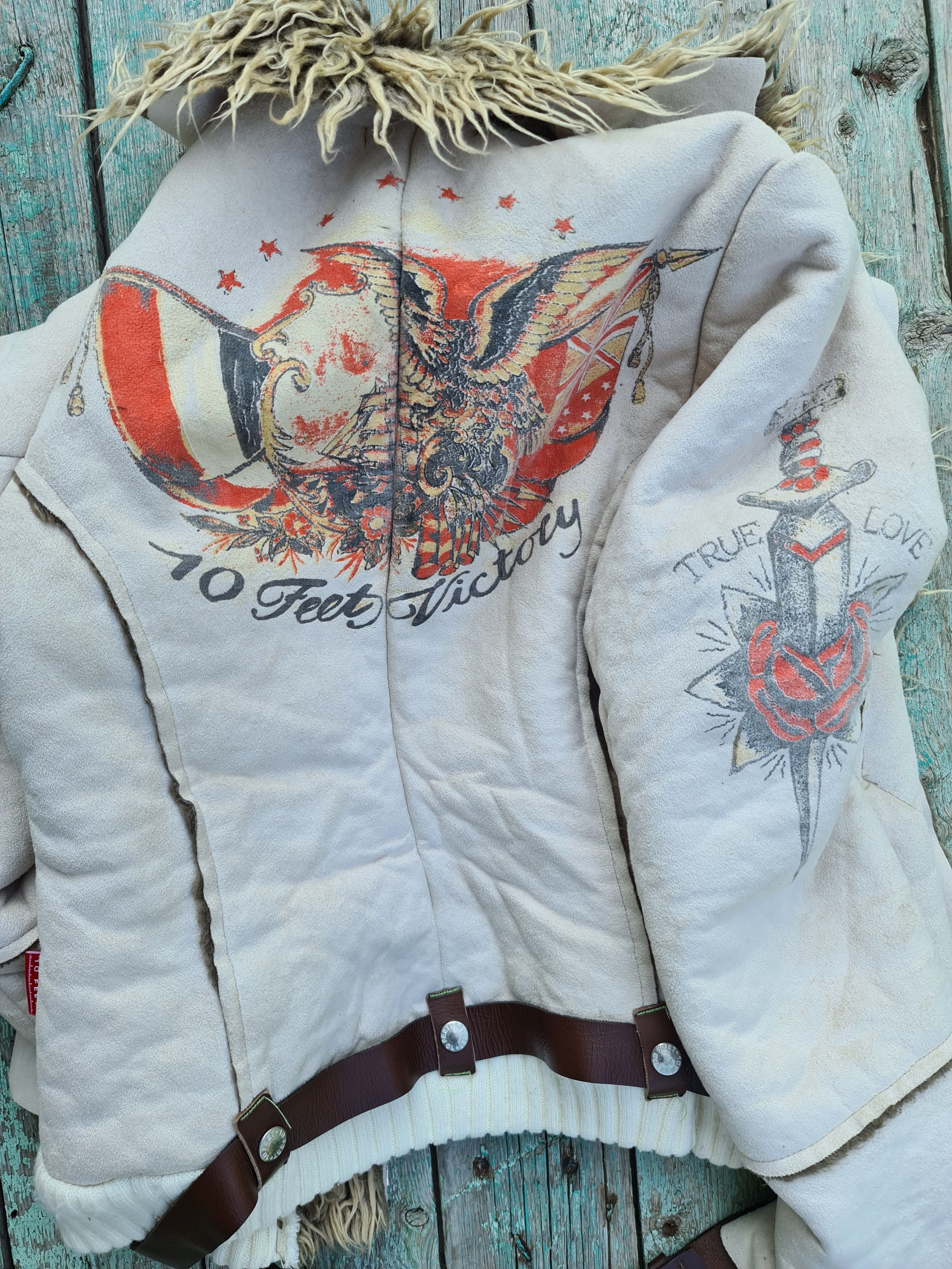 Other Faux Leather/Suede Faux Fur-lined Moto-Jacket Size M / US 6-8 / IT 42-44 - 4 Thumbnail