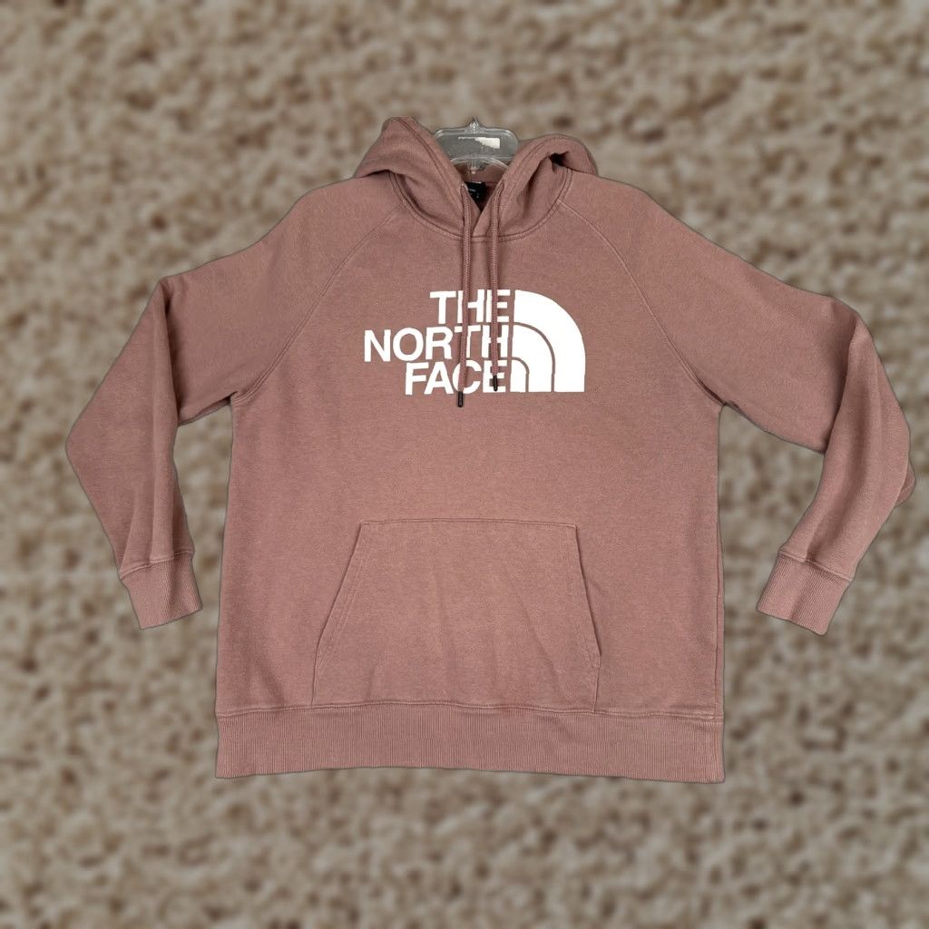 The North Face The North Face Hoodie Womens L Pink Logo Pullover Kangaroo Fleece Sweatshirt Size L / US 10 / IT 46 - 1 Thumbnail