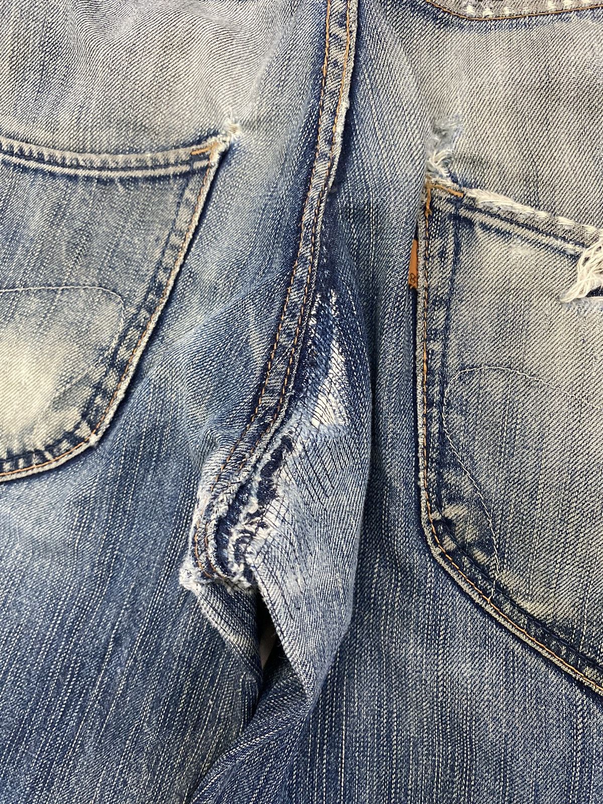 If Six Was Nine Vintage Meple Straight Leg Distressed Worn Look Classic Fade Size US 31 - 11 Thumbnail