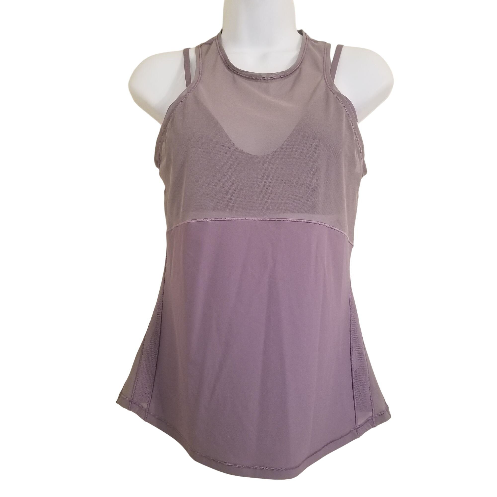 Lululemon Lululemon Lavender Tank Top Attached Bra 6 FRESH in MESH Ath Size M / US 6-8 / IT 42-44 - 2 Thumbnail