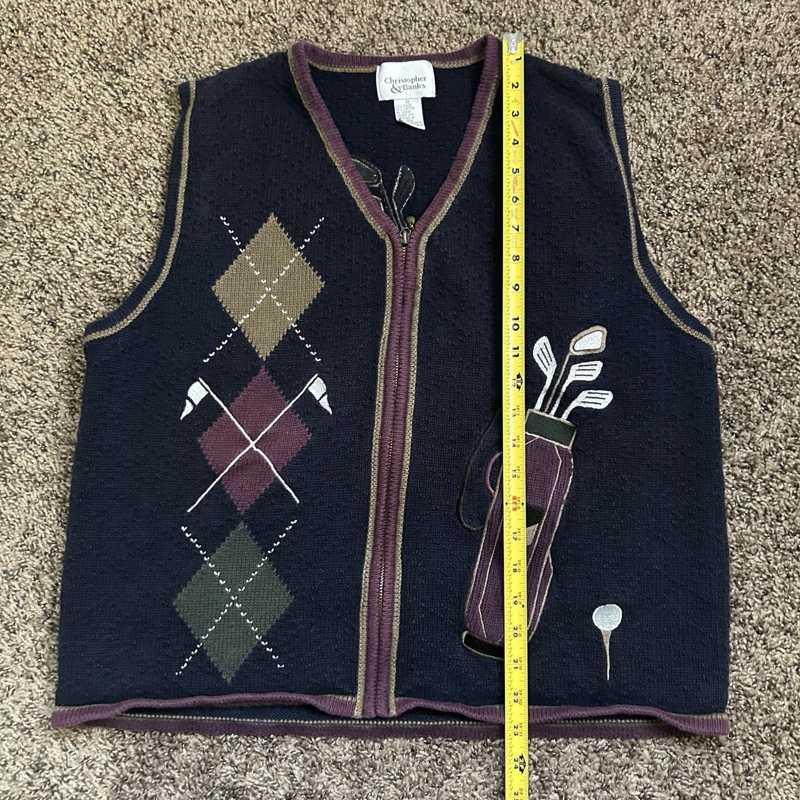 Other Vintage Christopher & Banks Embroidered Golf Vest Size XL Size XL / US 12-14 / IT 48-50 - 11 Thumbnail