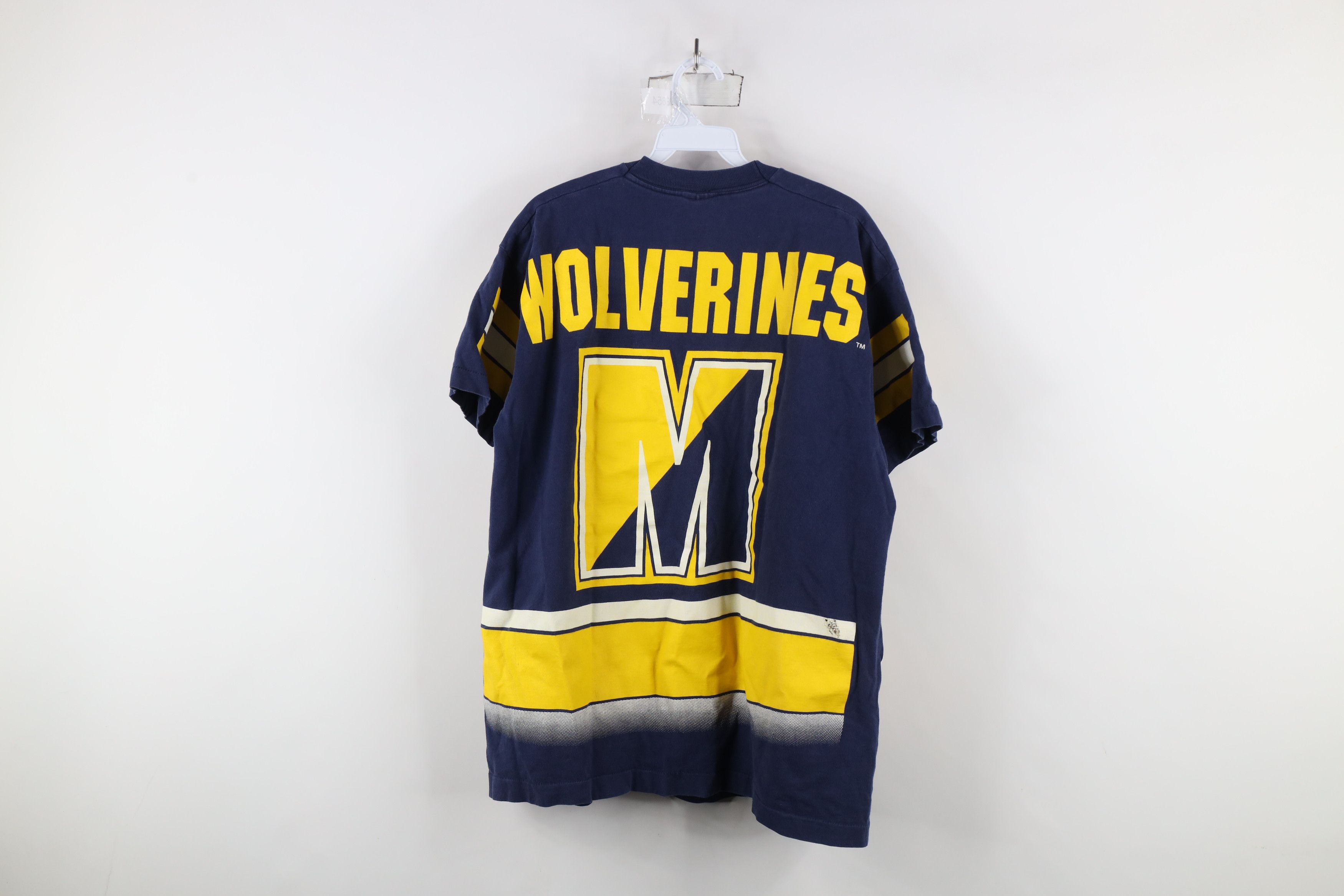 Vintage Vintage 90s Over Print University of Michigan T-Shirt USA Size US L / EU 52-54 / 3 - 13 Thumbnail