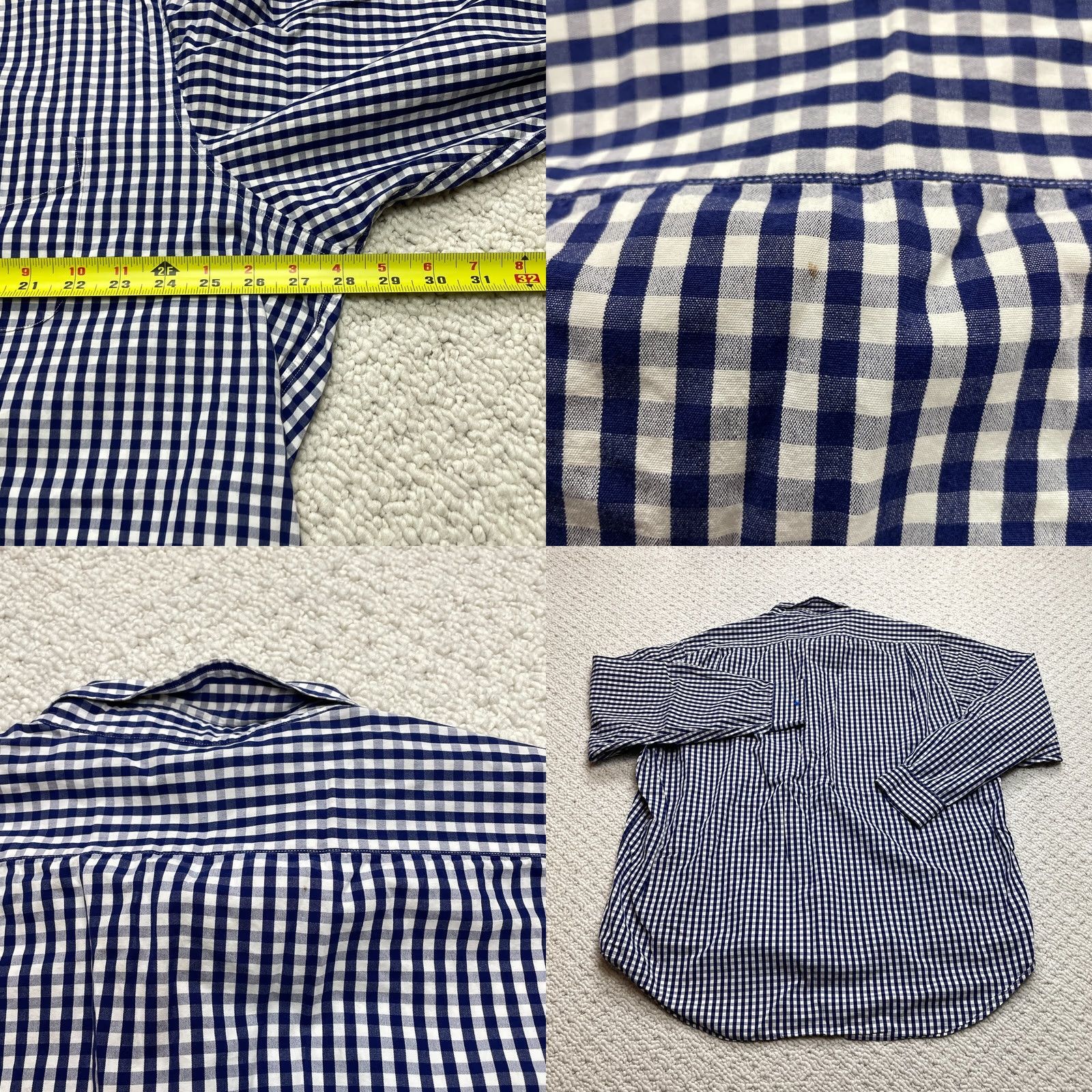Club Room Club Room Mens Plaid Long Sleeve Shirt - Premium Quality Cotton - Business, Casual, Formal, Party/Cocktail, Travel, Wedding - 56in Chest, Blue Size US XXL / EU 58 / 5 - 9 Thumbnail