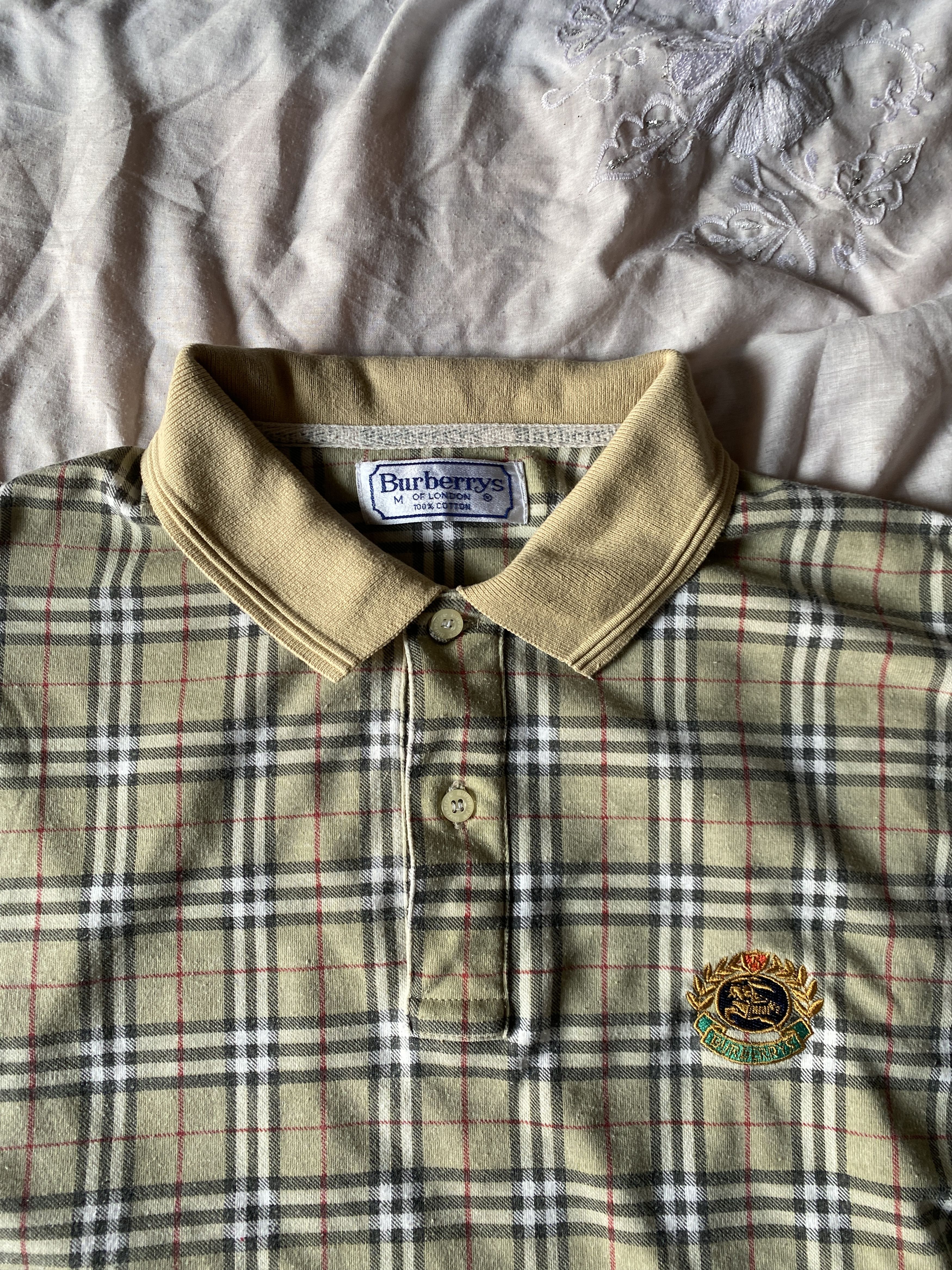 Burberry × Vintage Vintage Burberrys Poloshirt Long Sleeve Size US M / EU 48-50 / 2 - 4 Thumbnail