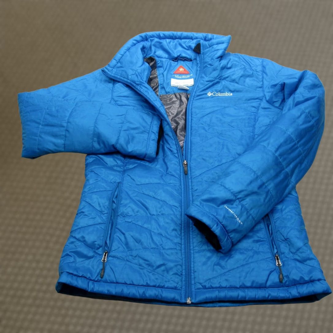 Vintage Columbia Jacket Womens Medium Blue Mighty Lite III Omni Heat Puffer Light Coat Size M / US 6-8 / IT 42-44 - 1 Thumbnail