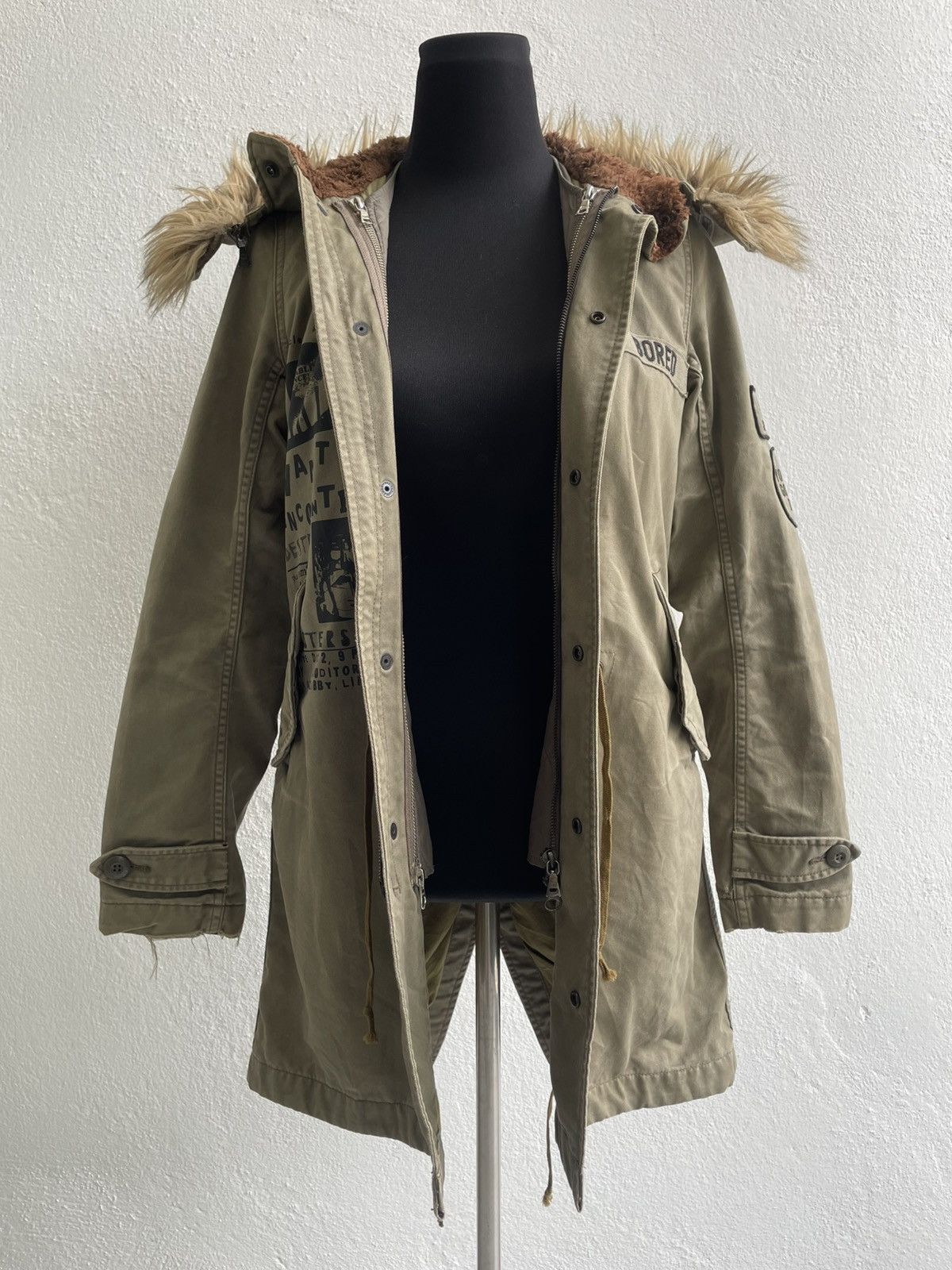 Hysteric Glamour Hysteric Glamour x Destroy All Monsters Military Fur Jacket Size S / US 4 / IT 40 - 14 Thumbnail
