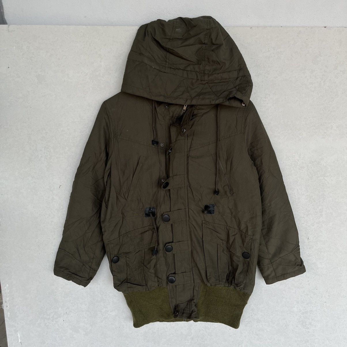 Other Vintage Scalzi Khaki Green Hooded Puffer Jacket Size M Size M / US 6-8 / IT 42-44 - 1 Thumbnail