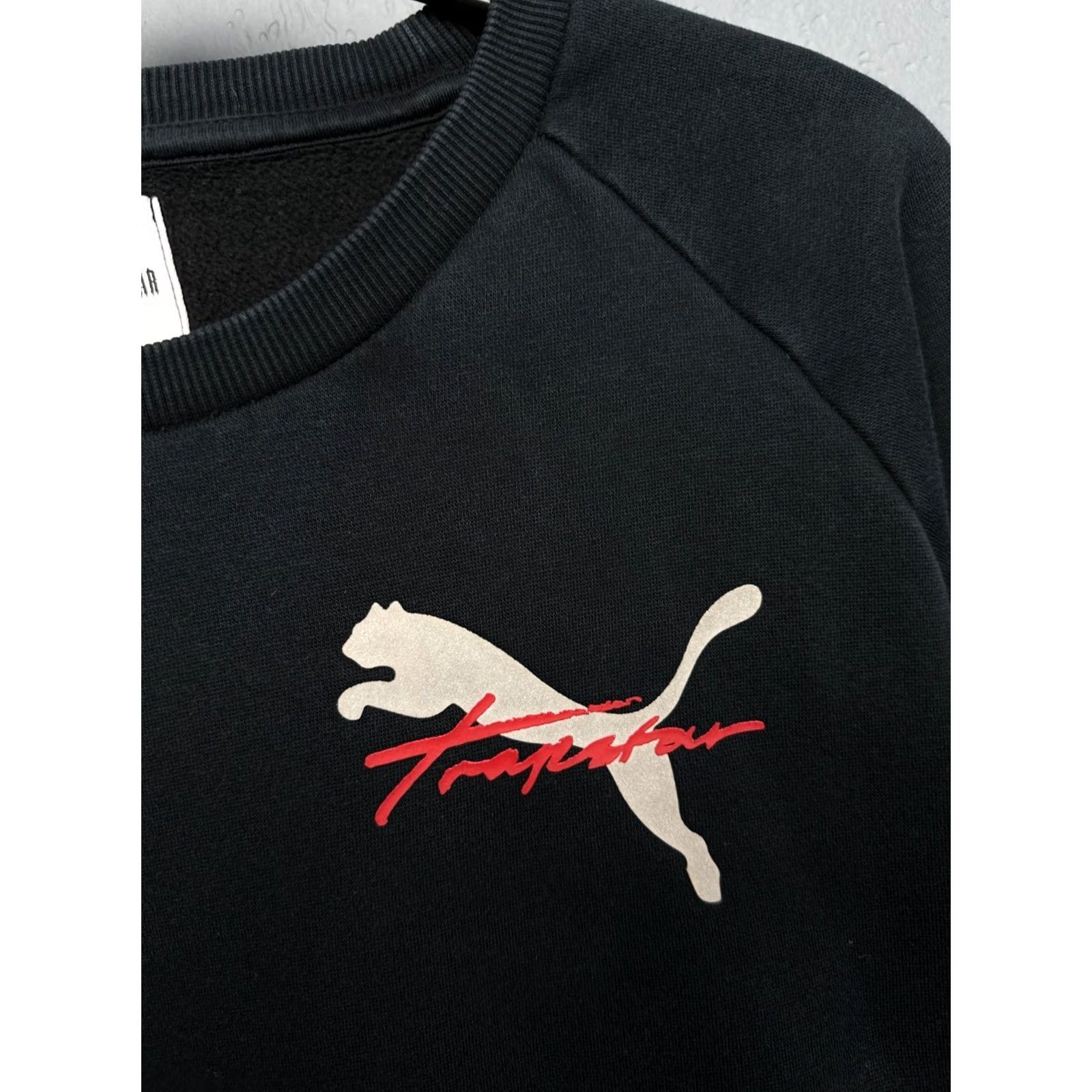 Puma Puma x Trapstar London Techwear Mens Sweatshirt M Black Logo Graphic Print Crew Neck Pullover Shirt Men Size US M / EU 48-50 / 2 - 6 Thumbnail