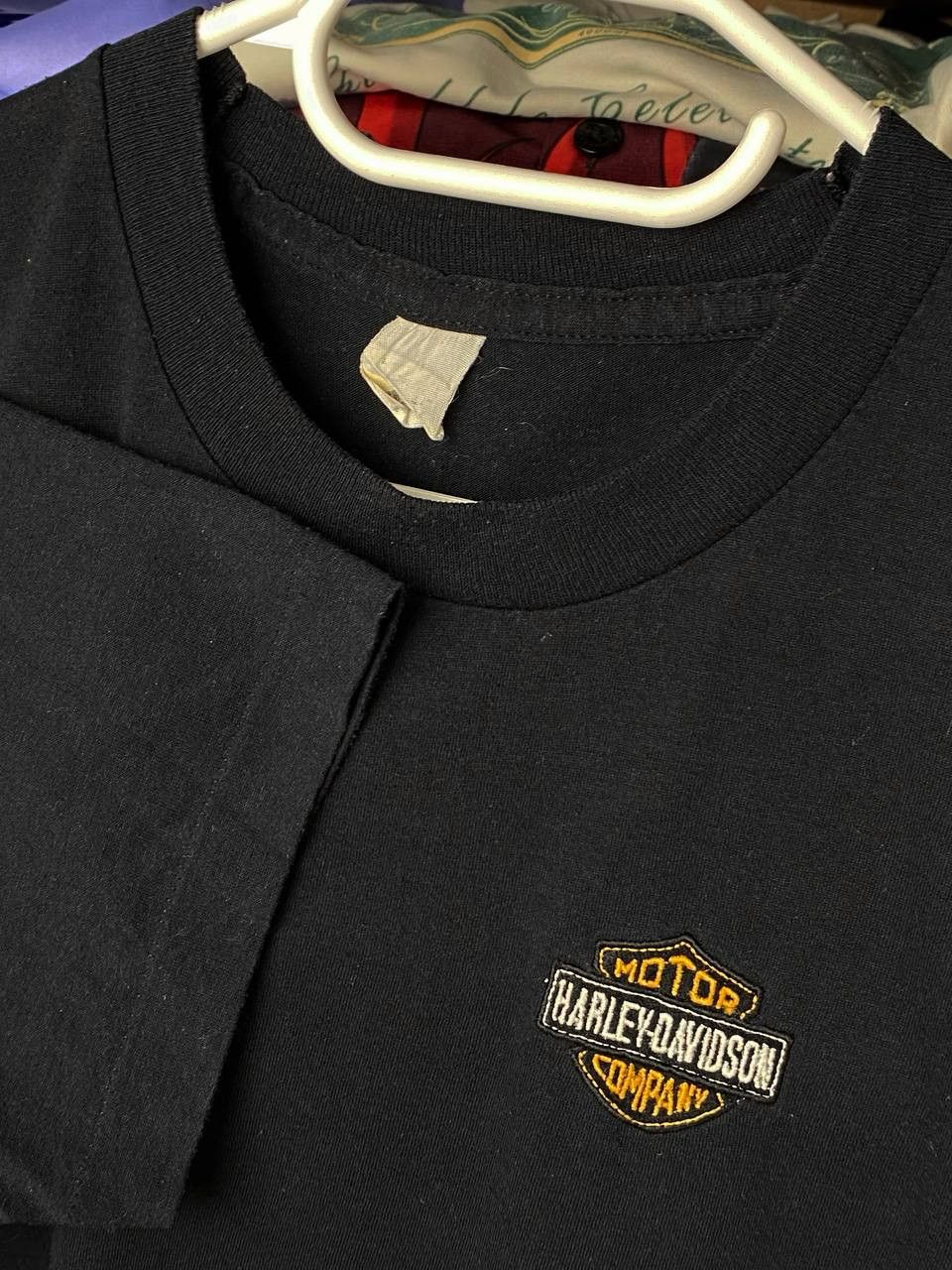 Harley Davidson Vintage Harley Davidson 80s Embroidered Screen Stars Tee Size US L / EU 52-54 / 3 - 4 Thumbnail