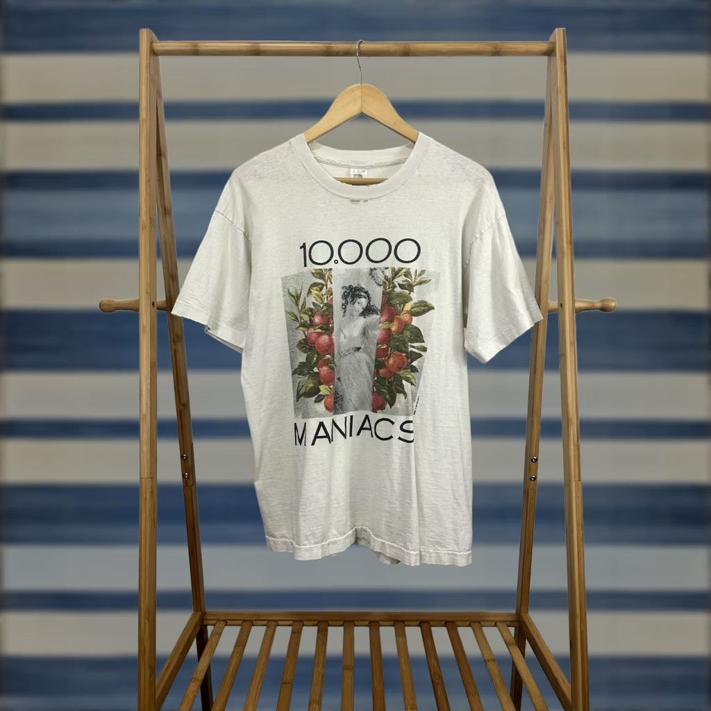 Fruit Of The Loom VTG Maniacs 90s Our Time In Eden Band Tour Worn Natalie T-Shirt L RARE Shirt Mens White 90s Concert Band Tour merch Natalie Merchant VTG Size US L / EU 52-54 / 3 - 1 Thumbnail