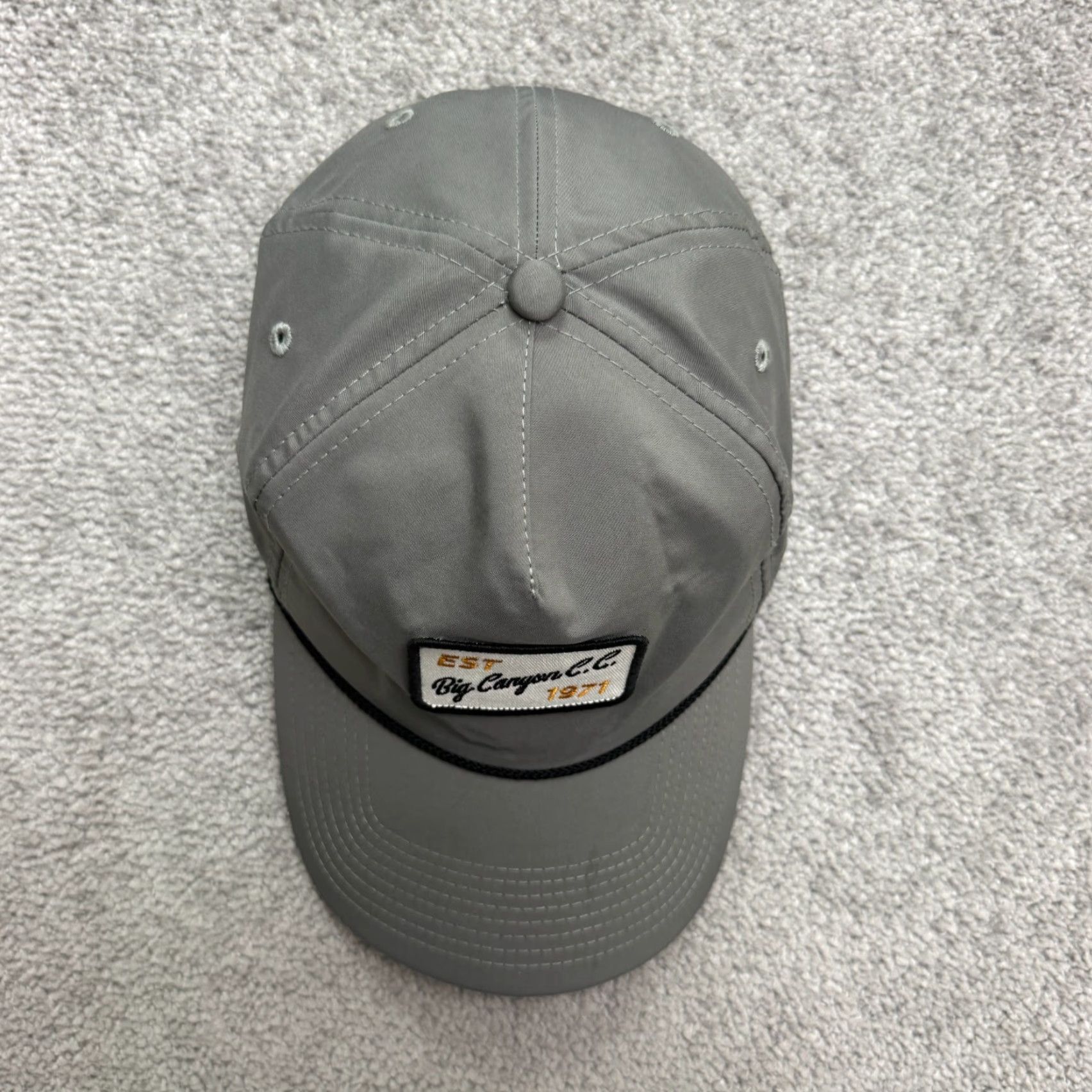 Imperial Imperial Golf Hat Cap Mens Gray Rope Snapback OSFA Size ONE SIZE - 2 Thumbnail